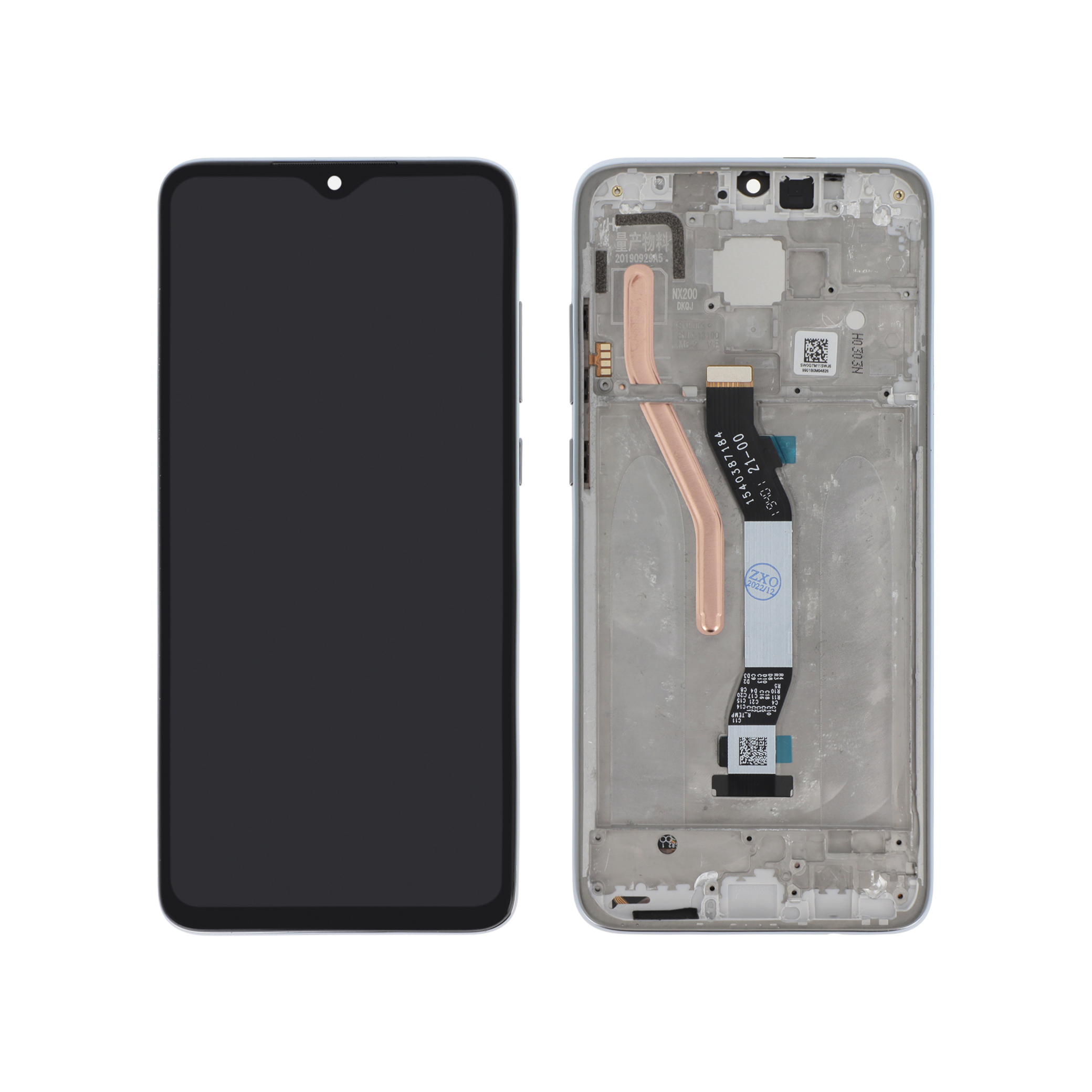 Display complet cu ramă Xiaomi Redmi Note 8 Pro Alb Compatibil