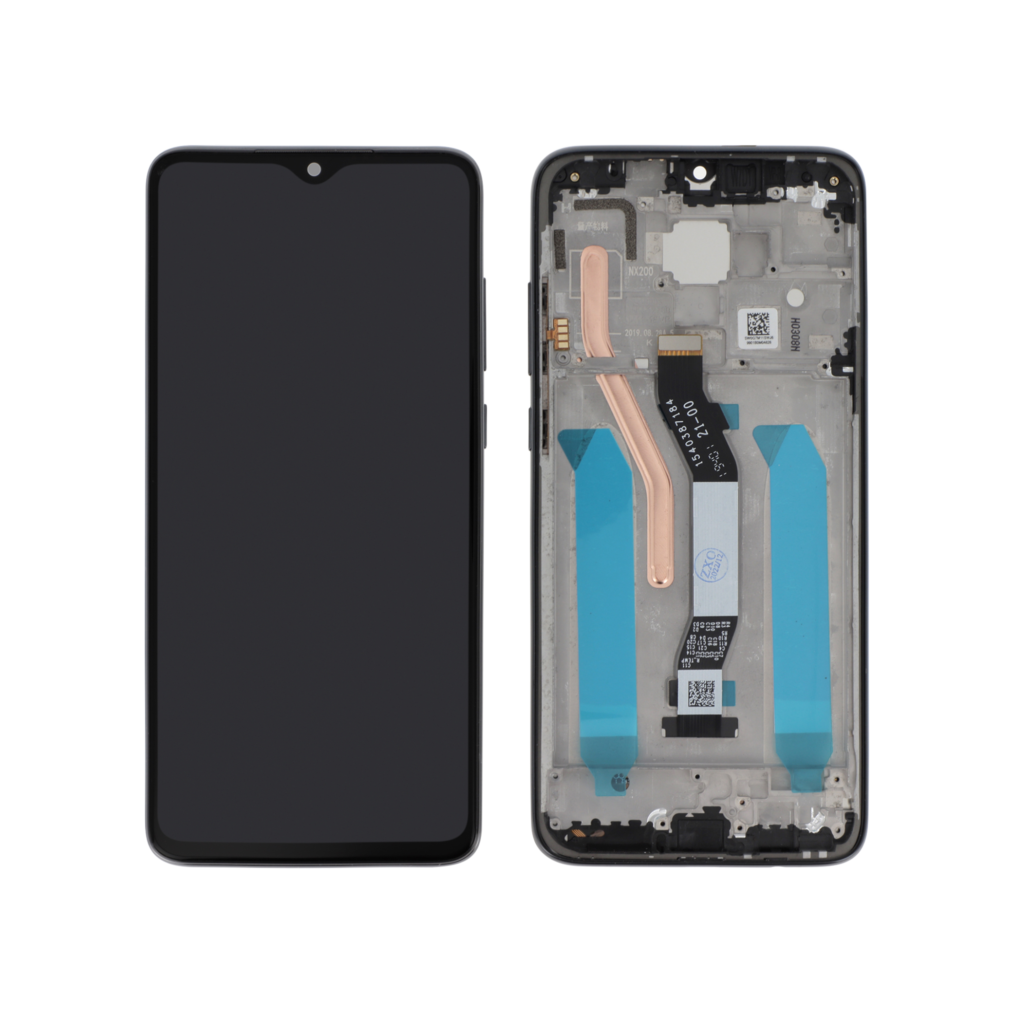 Display complet cu ramă Xiaomi Redmi Note 8 Pro Negru Compatibil