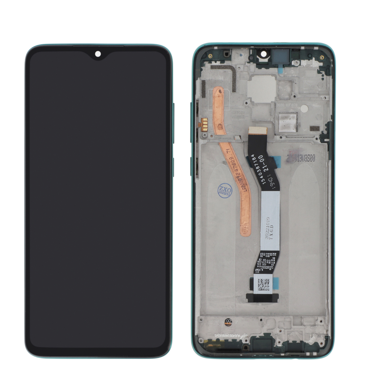 Display complet cu ramă Xiaomi Redmi Note 8 Pro Verde Compatibil