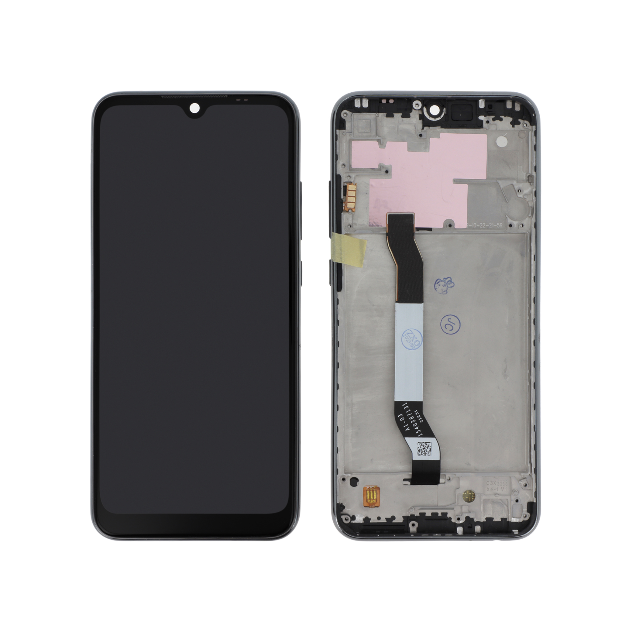 Display complet cu ramă Xiaomi Redmi Note 8T Negru Compatibil