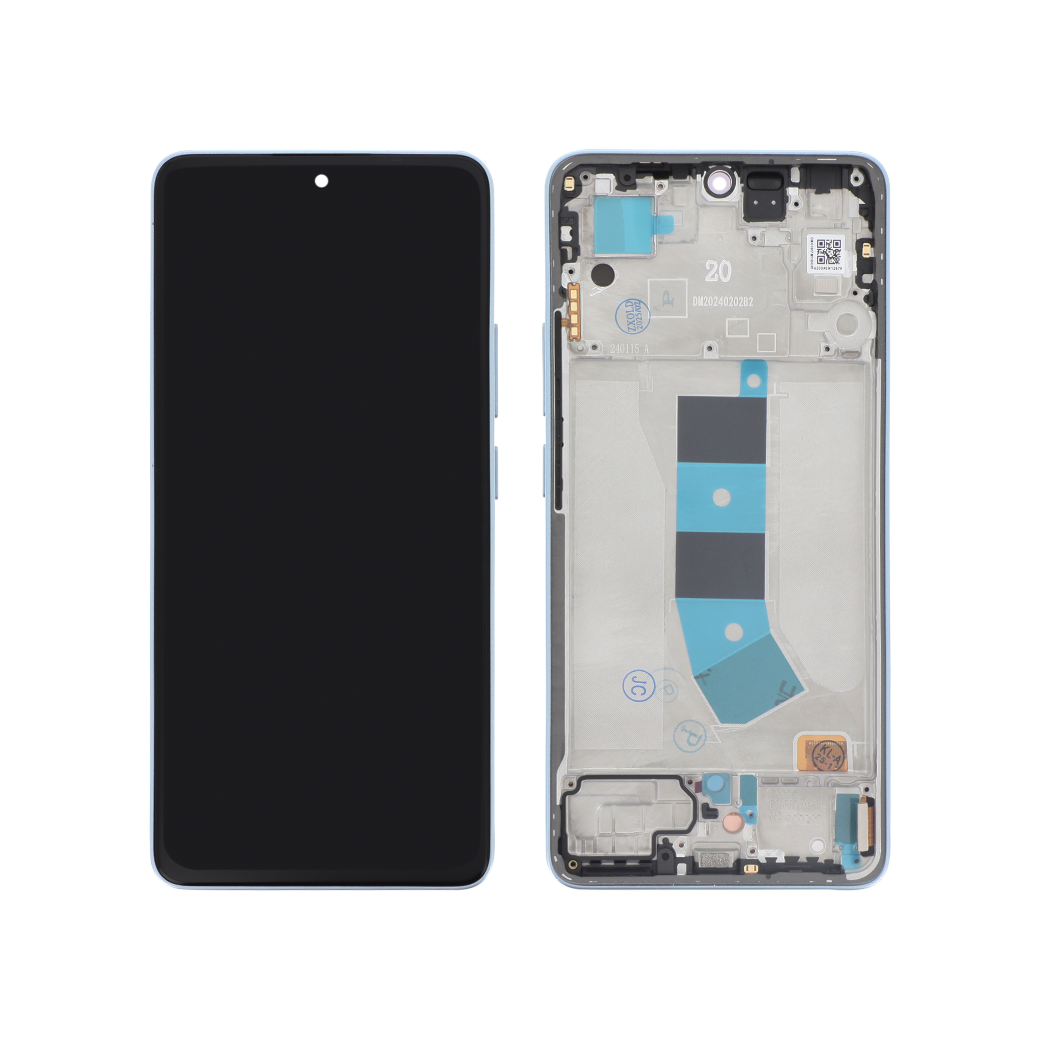 Display complet OLED Xiaomi Redmi Note 13 4G Albastru cu rama Compatibil
