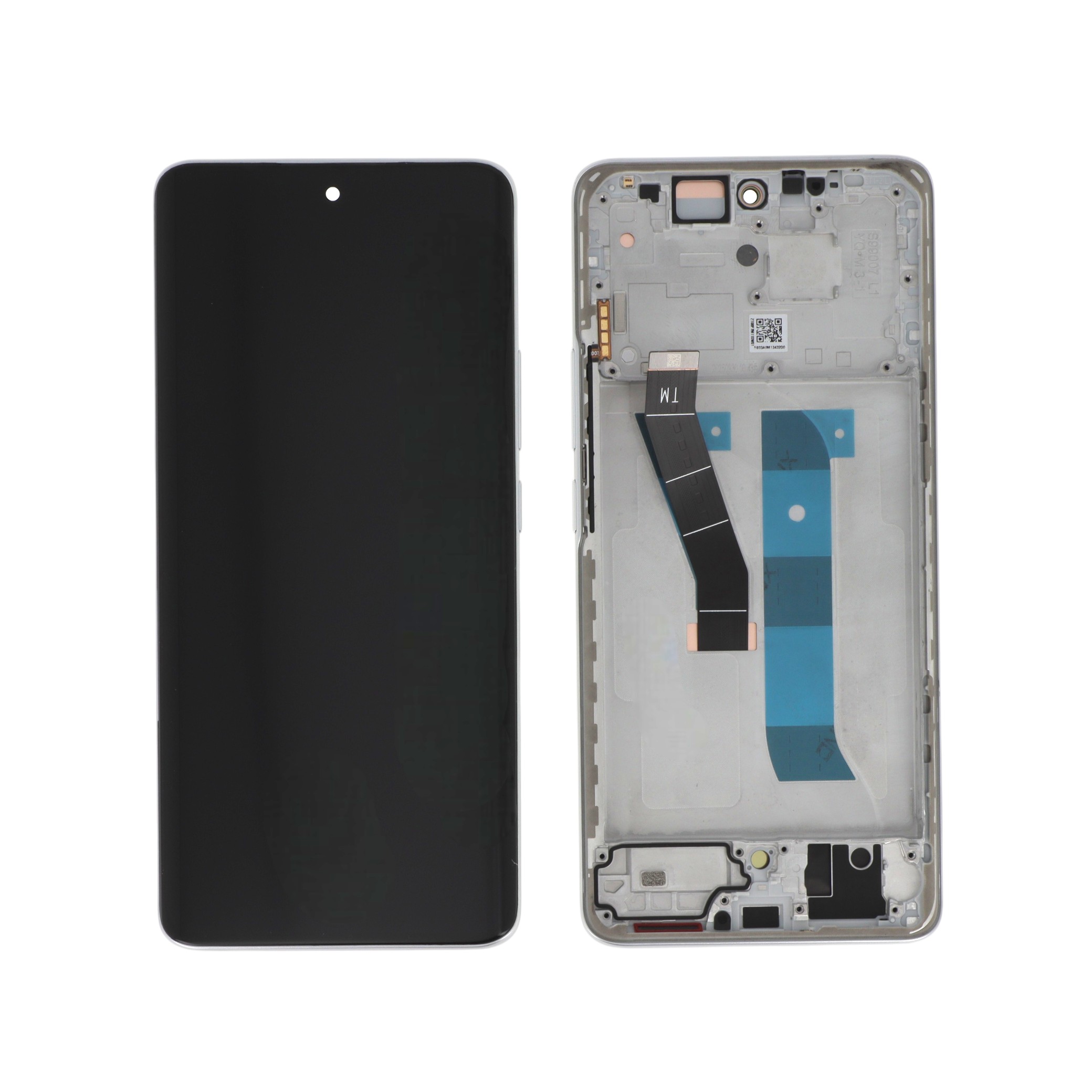 Display complet cu ramă Silver Redmi Note 15 4G Reconditionat