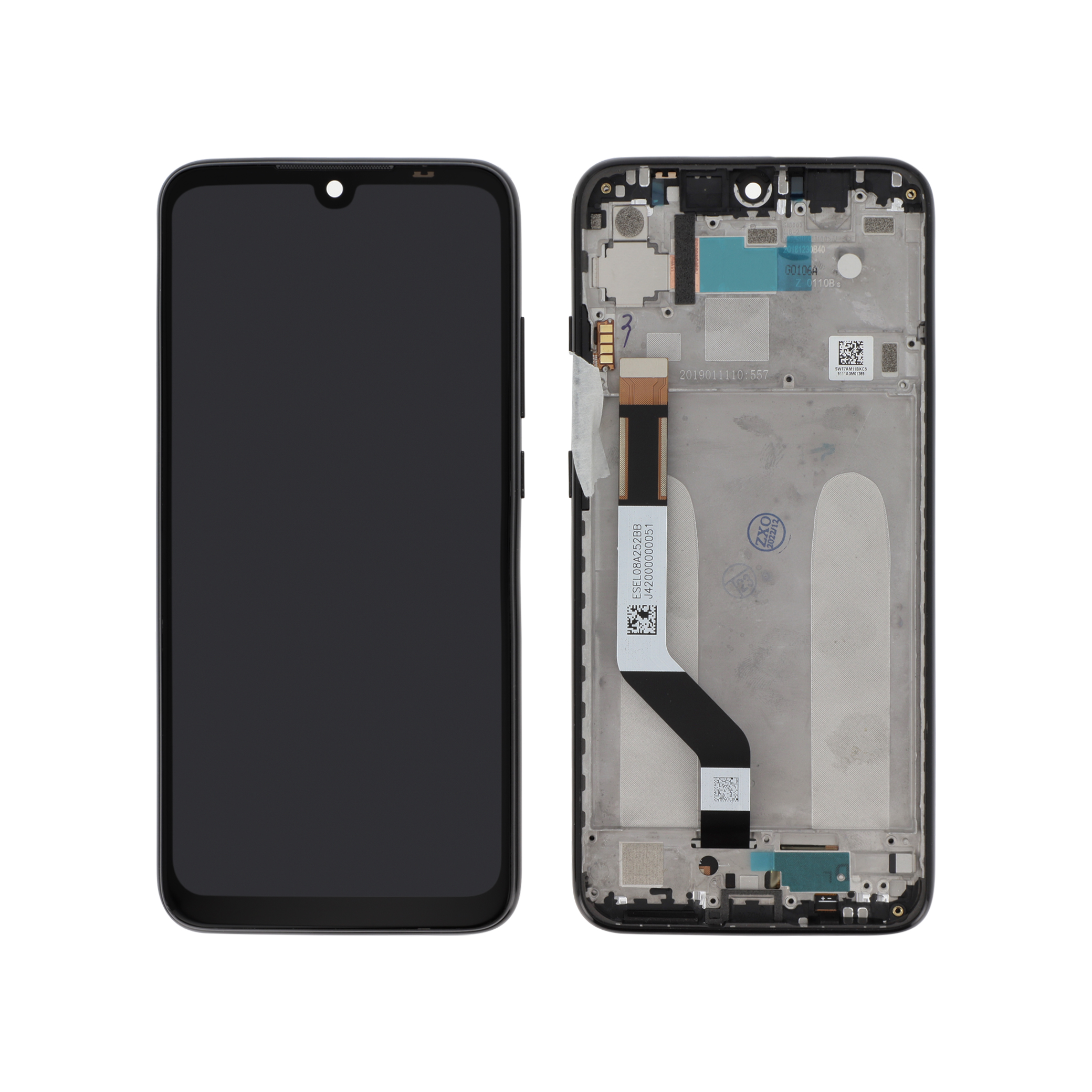 Display complet cu ramă Xiaomi Redmi Note 7 Negru Compatibil