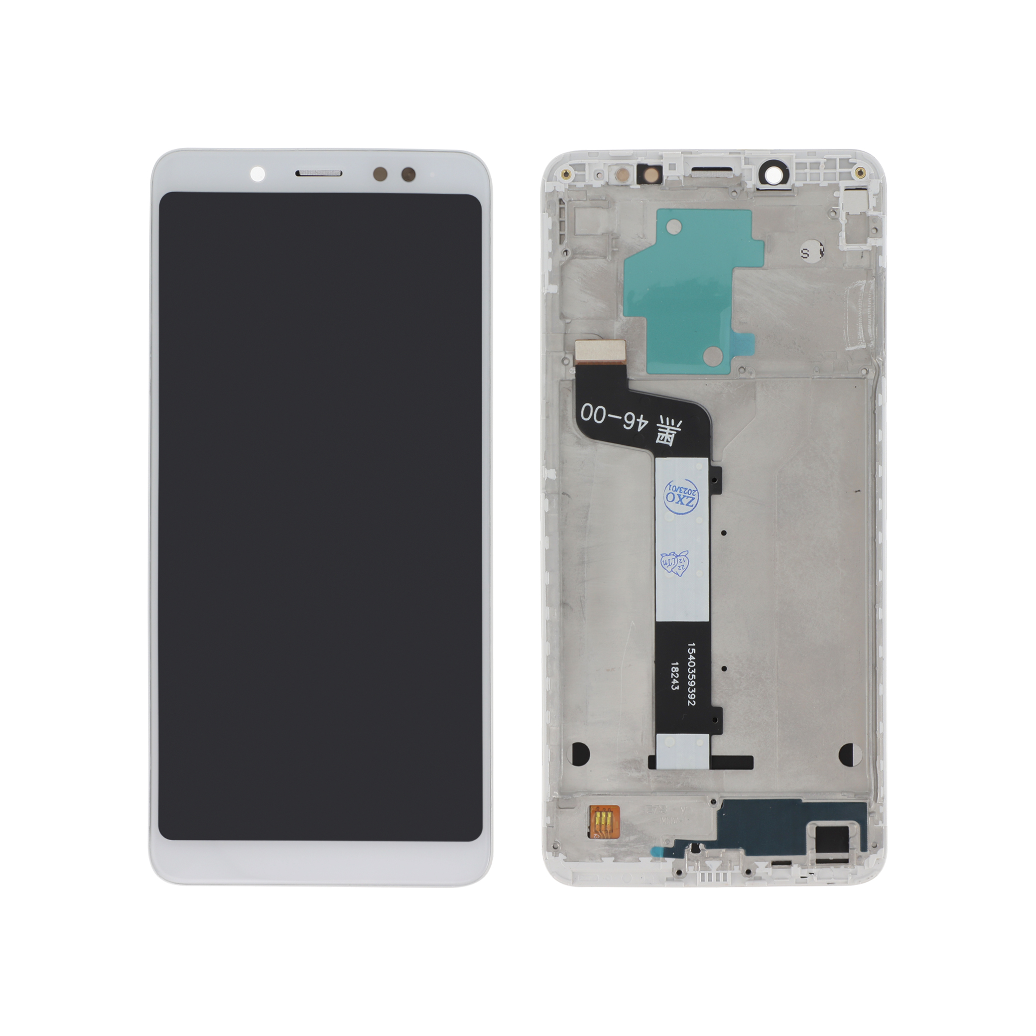 Display complet cu ramă Xiaomi Redmi Note 5 Alb Compatibil