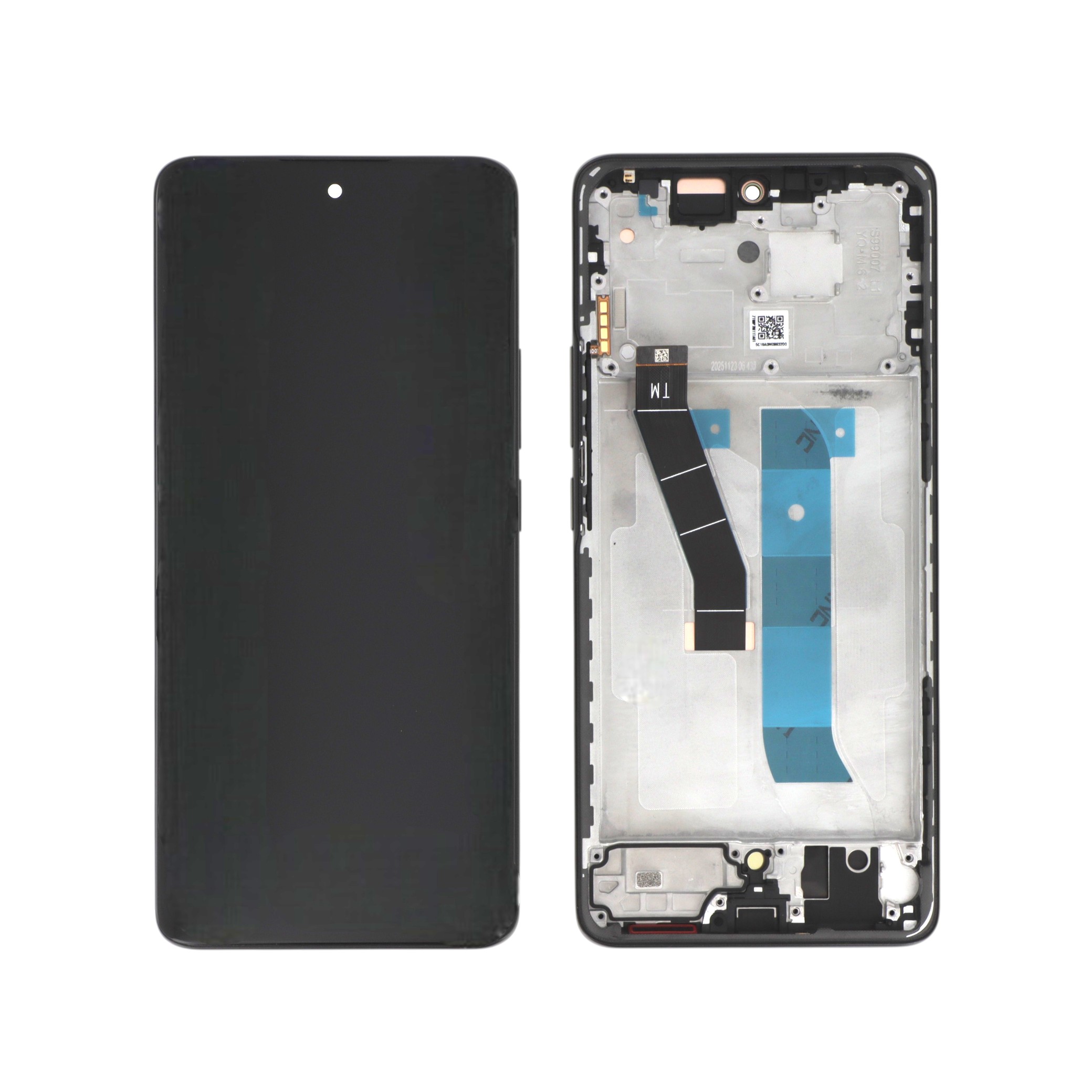 Display complet cu ramă Reconditionat Black Redmi Note 15 4G