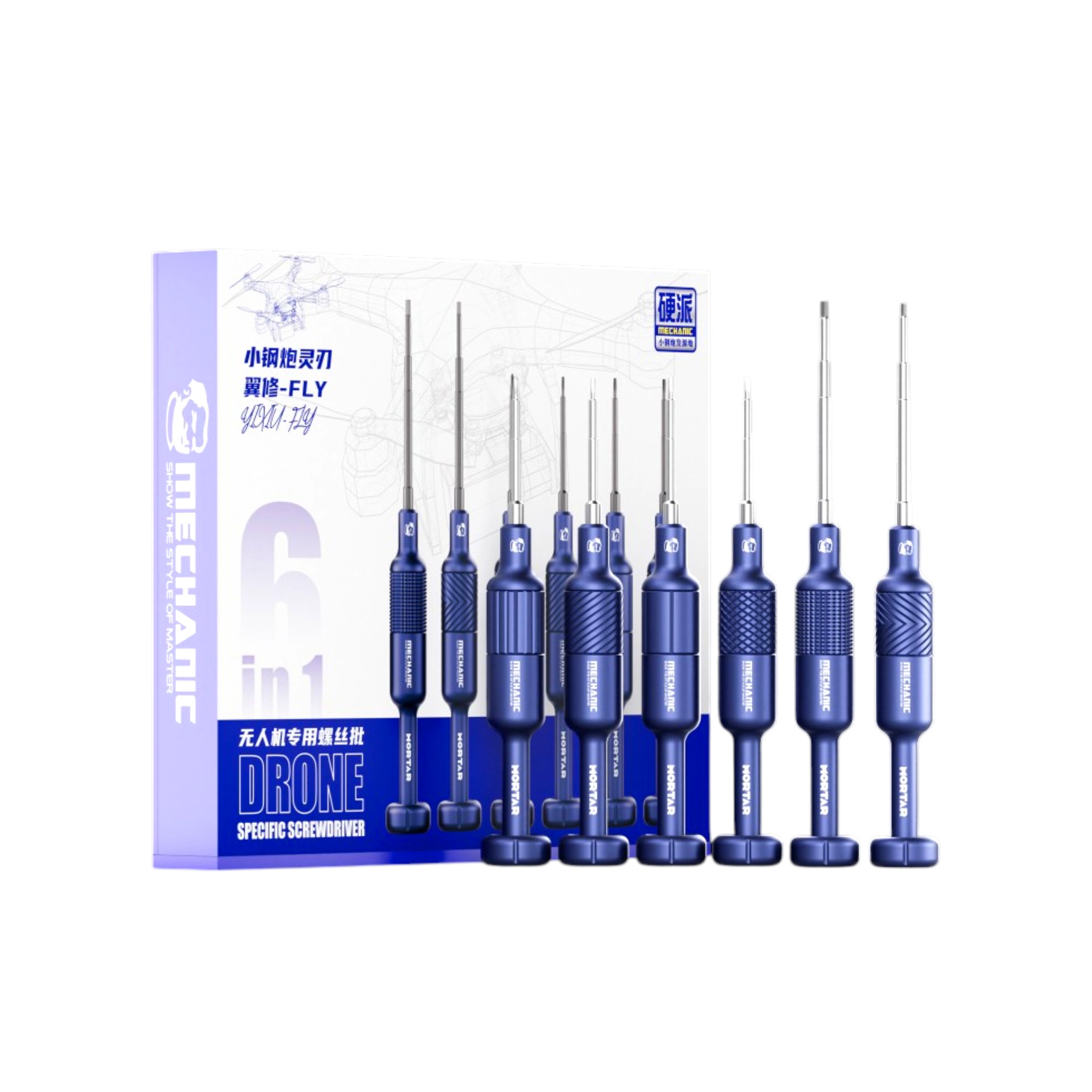 Set surubelnite precision 6-in-1 drone Mechanic FLY