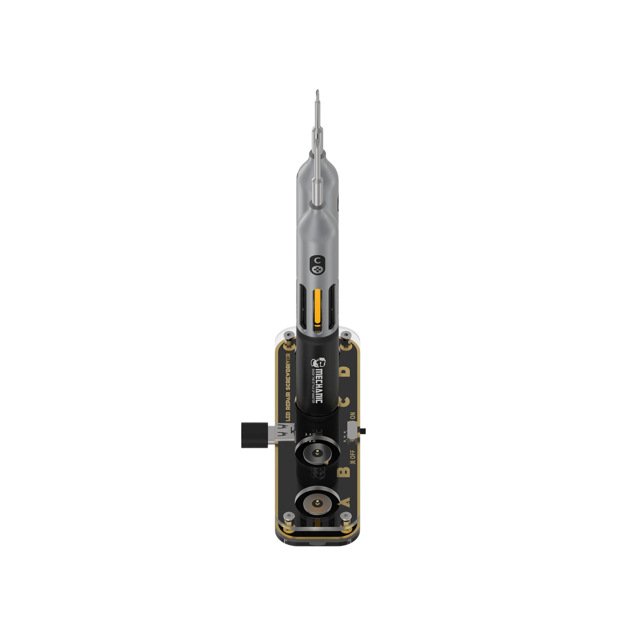 Set 4 surubelnite LED Mechanic Firefly cu statie magnetica de incarcare