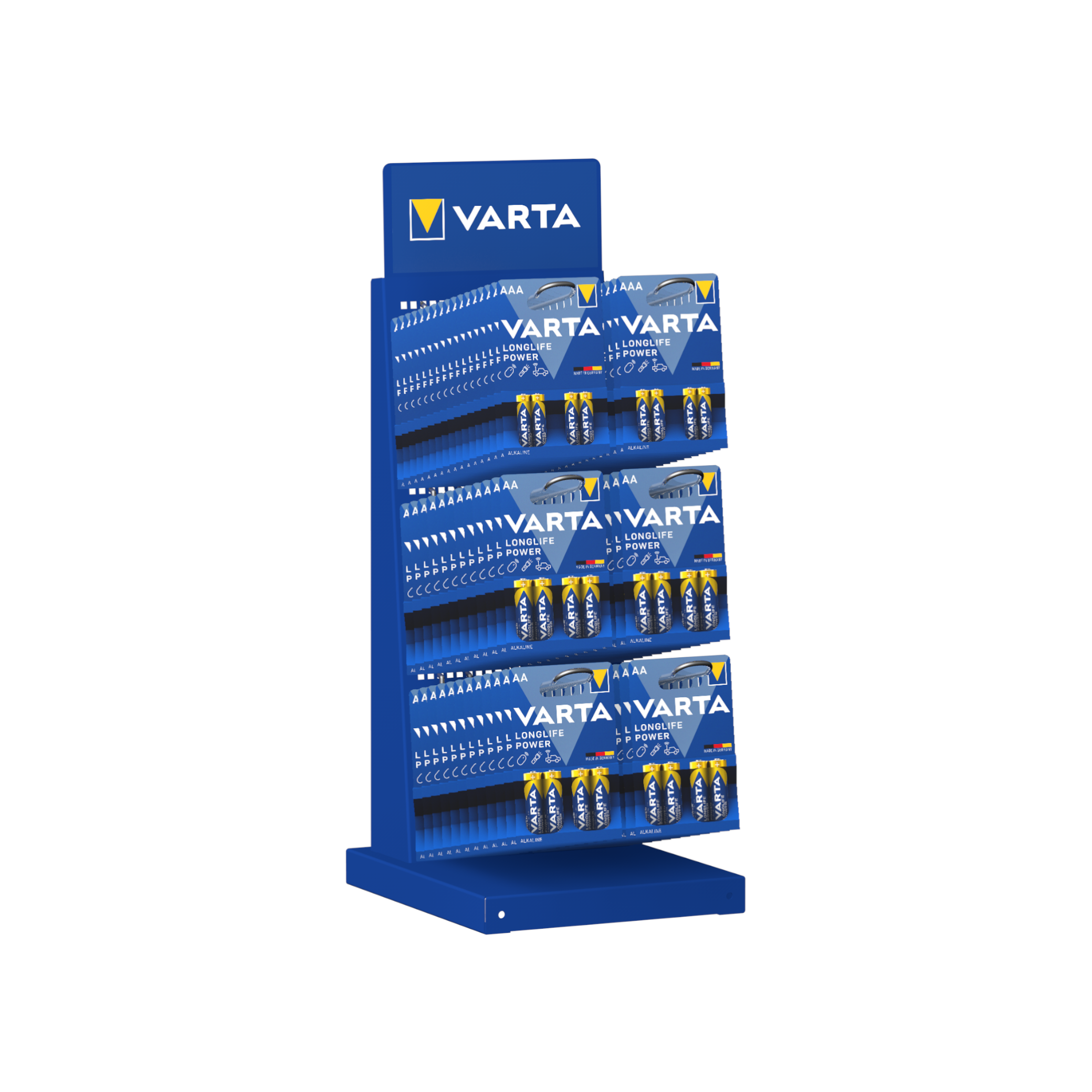 Stand de tejghea VARTA cu 8 carlige baterii, 20 cm