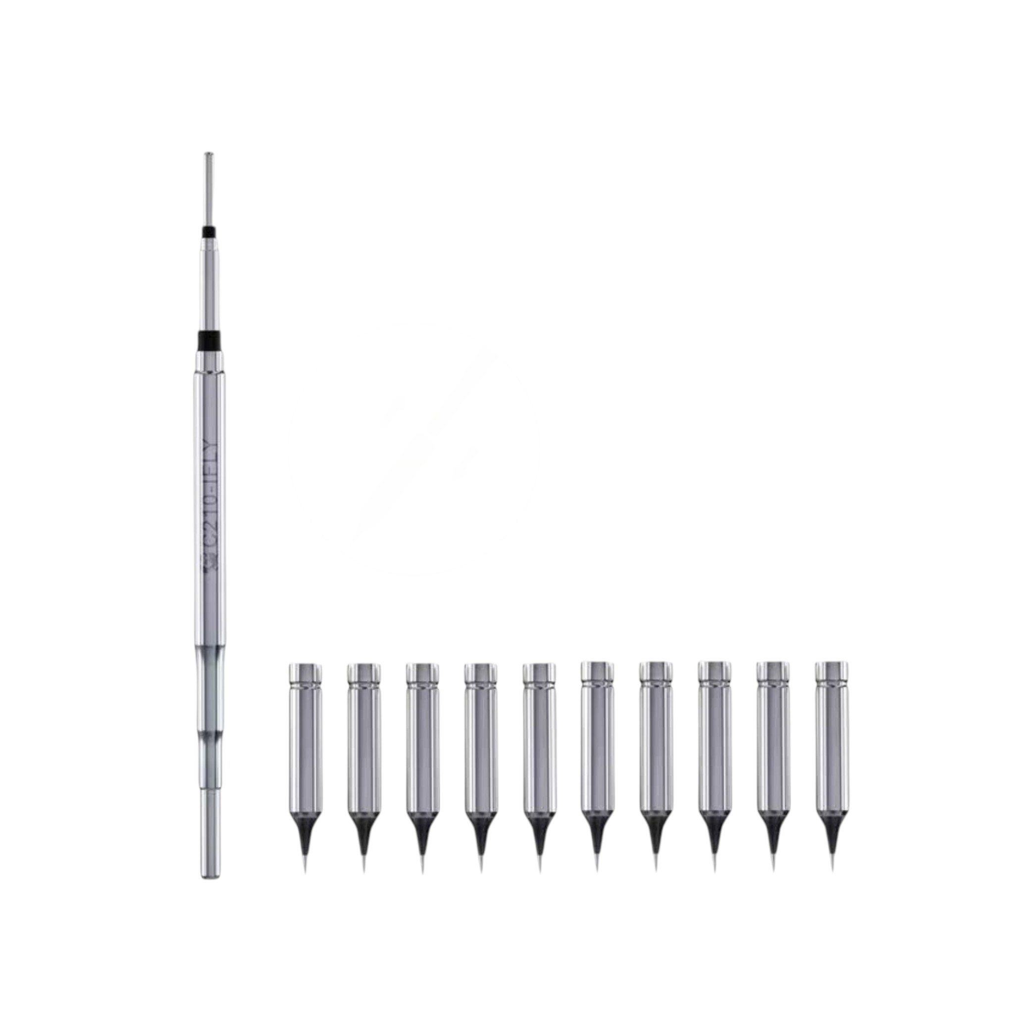 Set 10 varfuri letcon interschimbabile C210-IFLY 0.1 mm