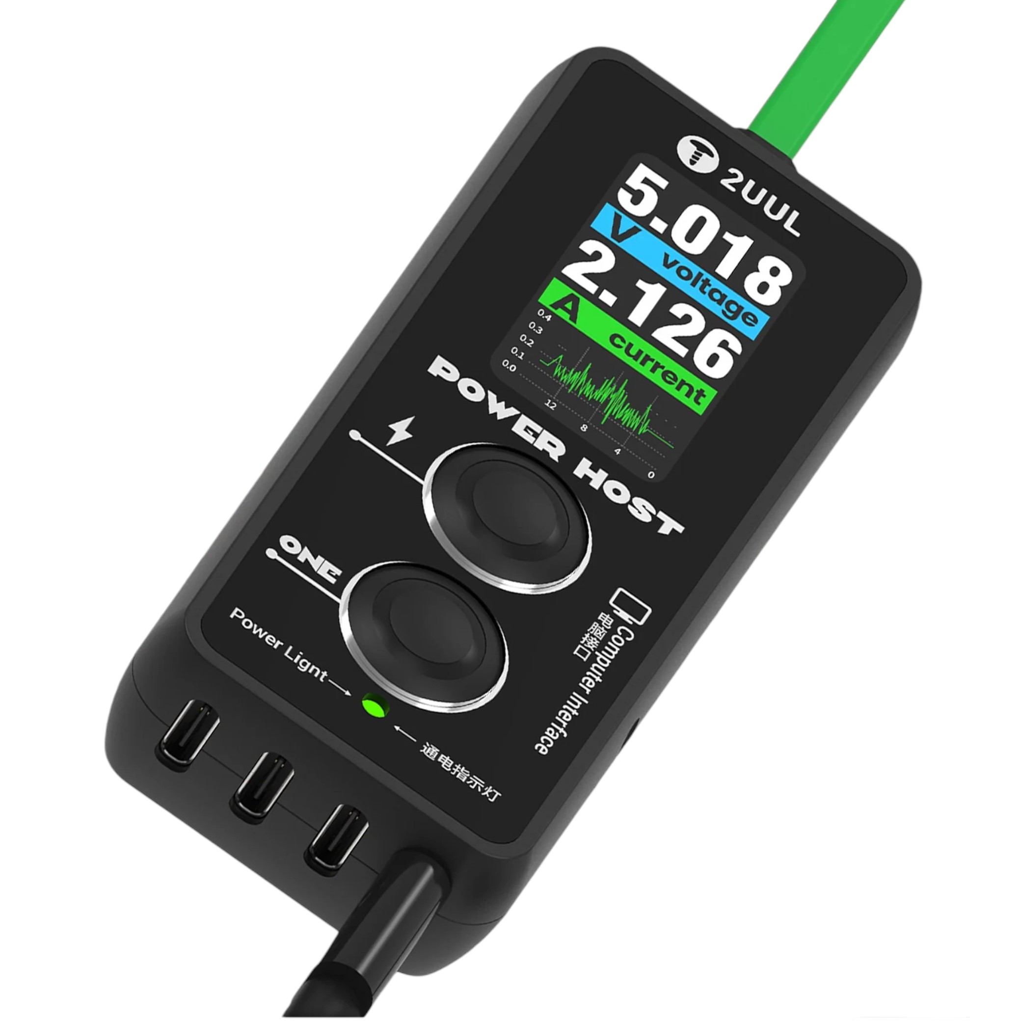Tester USB ampermetru/voltmetru 2UUL PW15 cu diagnoză
