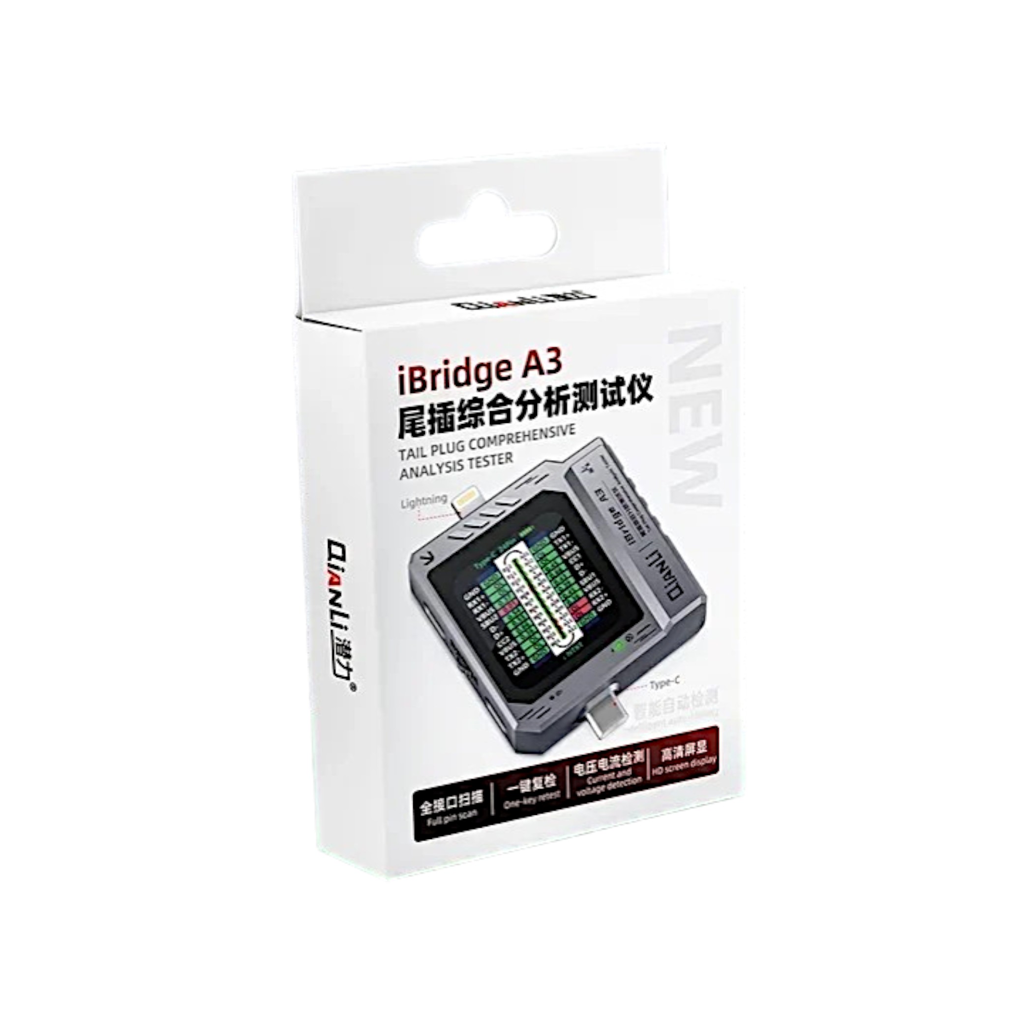 Tester port încărcare Lightning / USB-C Qianli iBridge A3 cu diagnoză