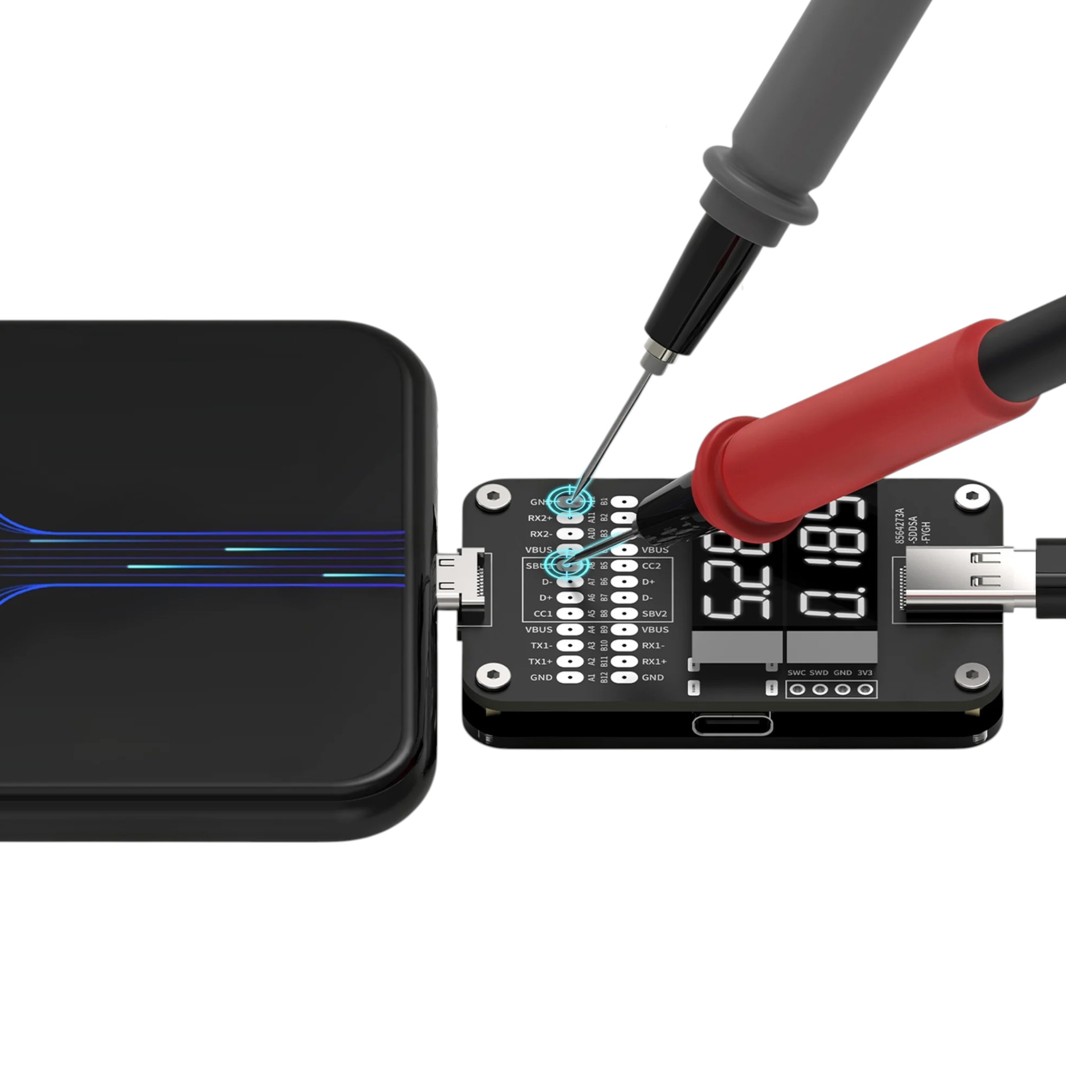 Tester diagnostic USB-C 2UUL PW32 cu diagnoză