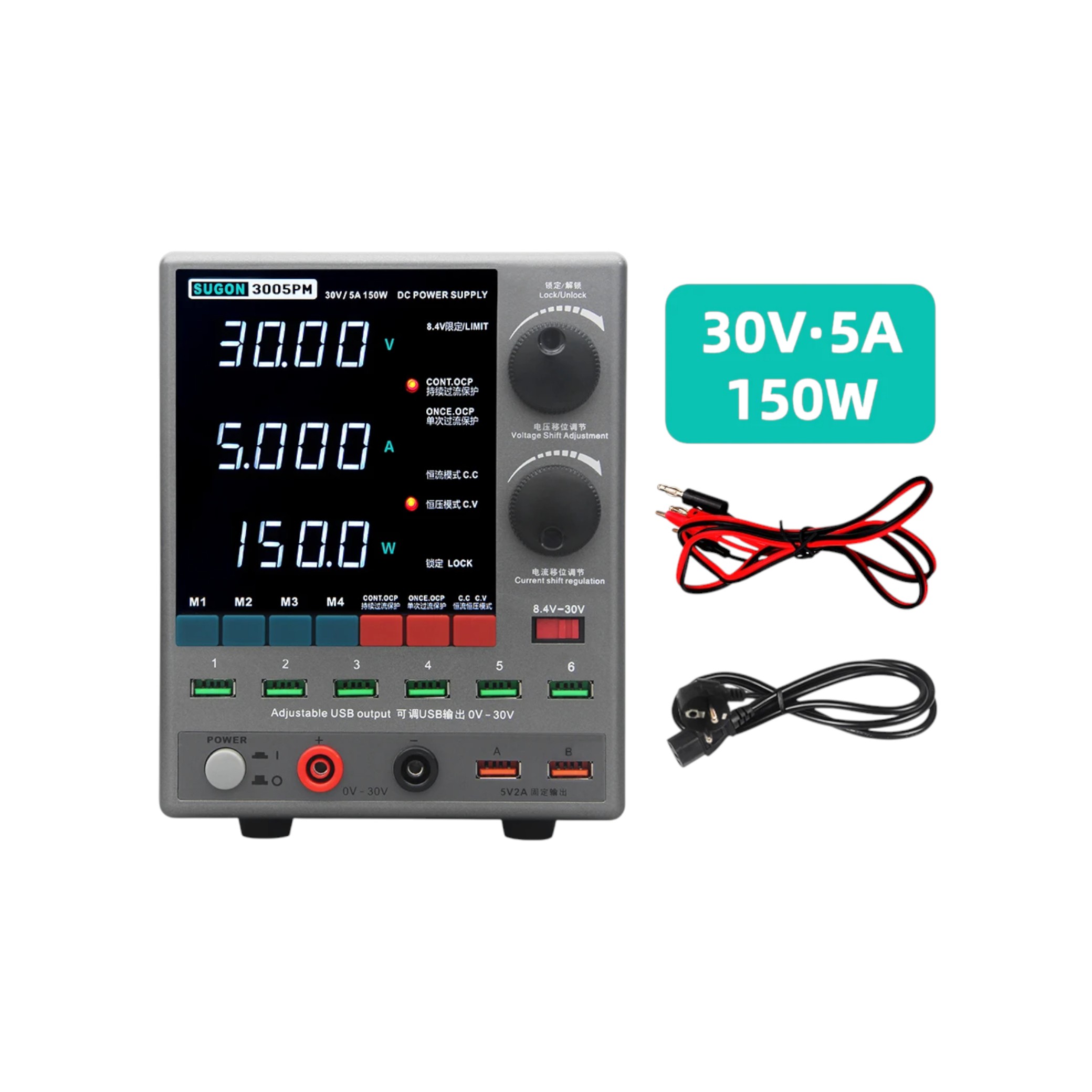Sursă de alimentare laborator Sugon 3005PM 30V/5A