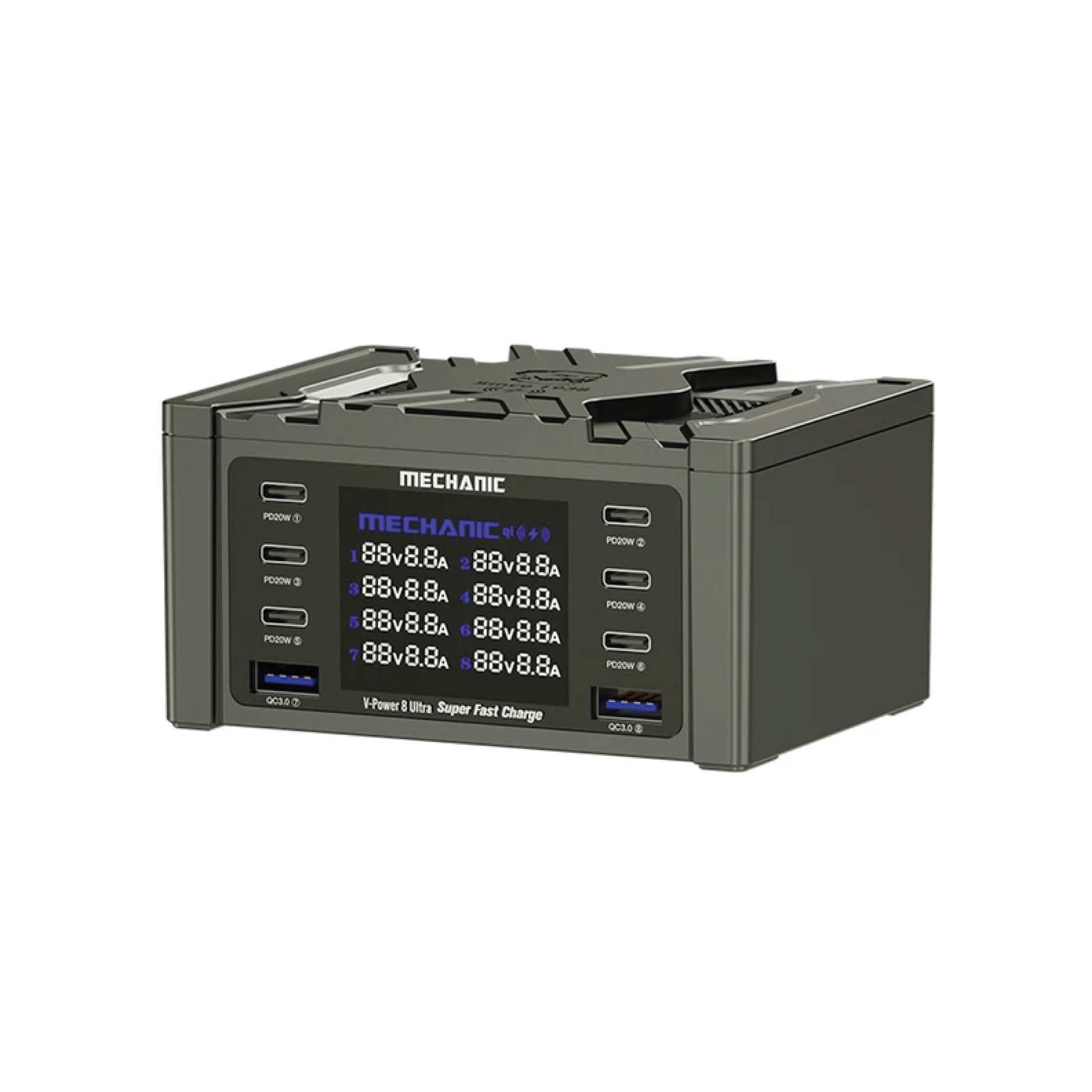 Statie de incarcare Mechanic V-Power 8 Ultra 160W cu incarcare wireless