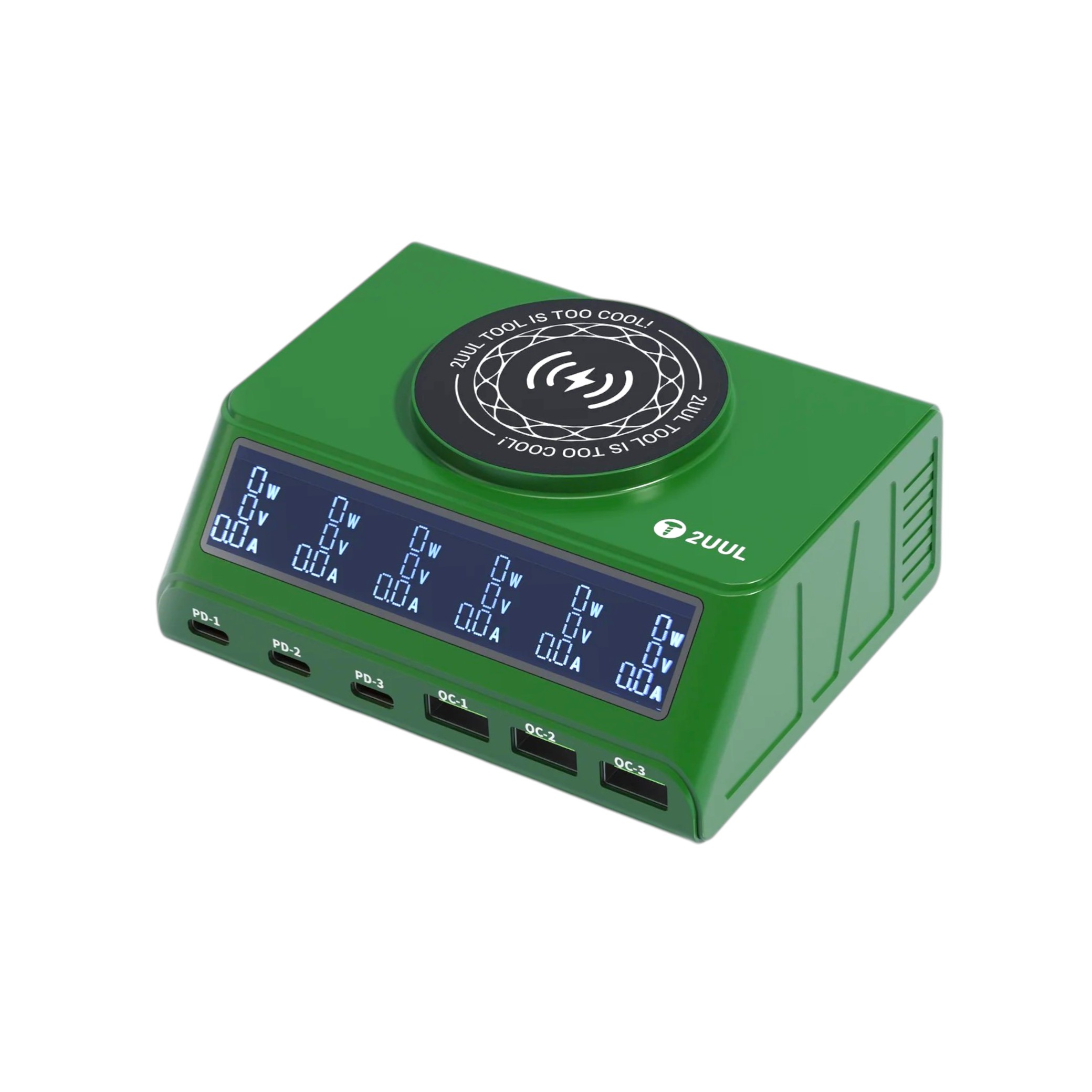 Statie de incarcare 110W PD+QC cu incarcare wireless si LCD PC11