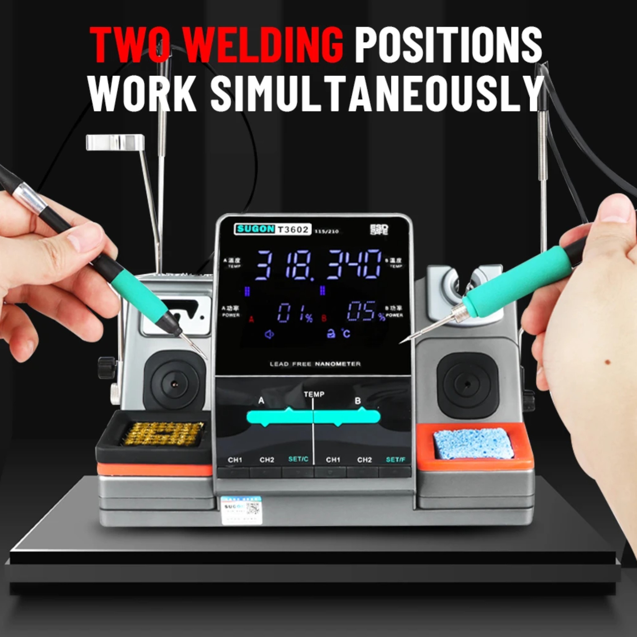 Statie microsoldering Sugon T3602 dual channel 120W
