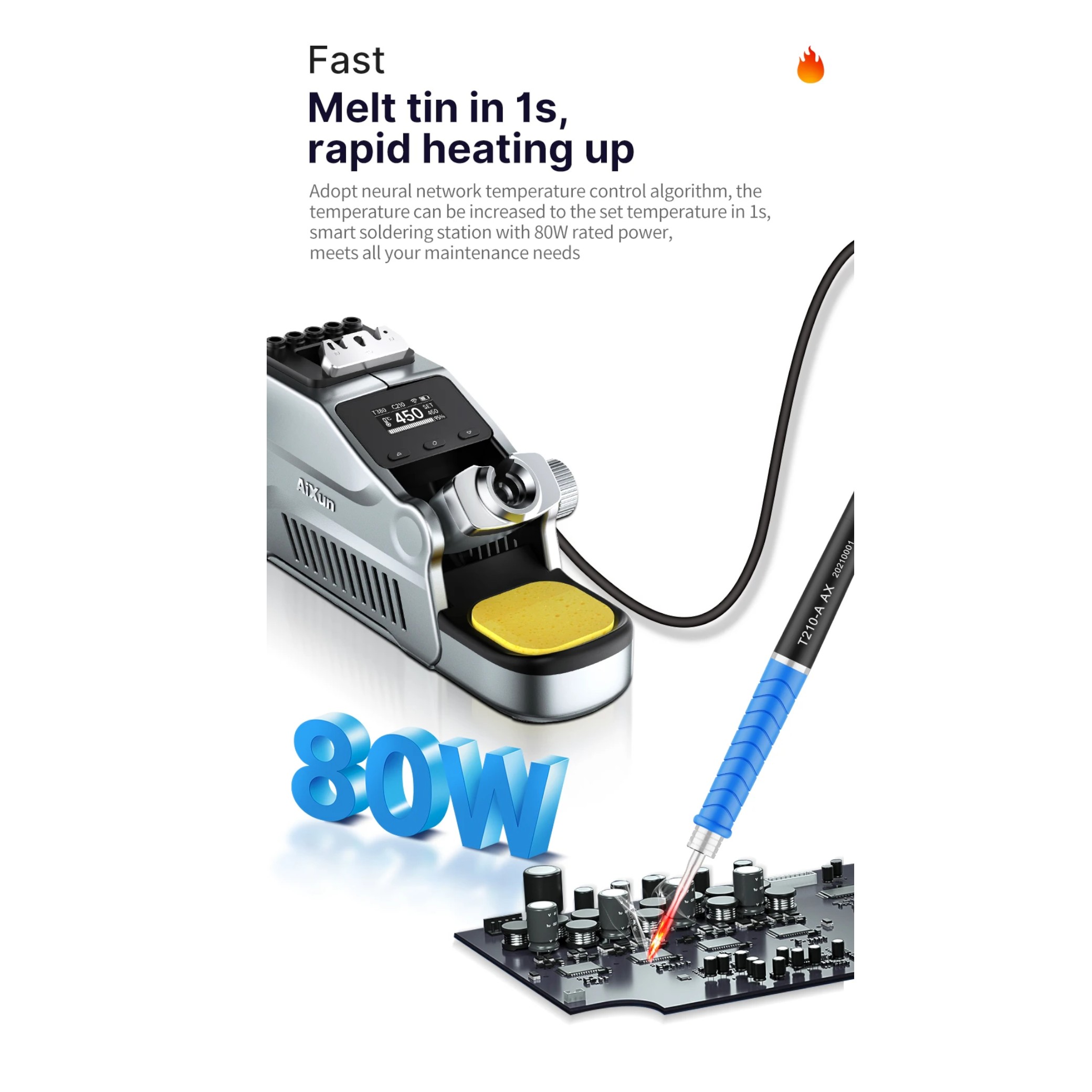 Statie inteligenta portabila de microsoldering Aixun T380-210