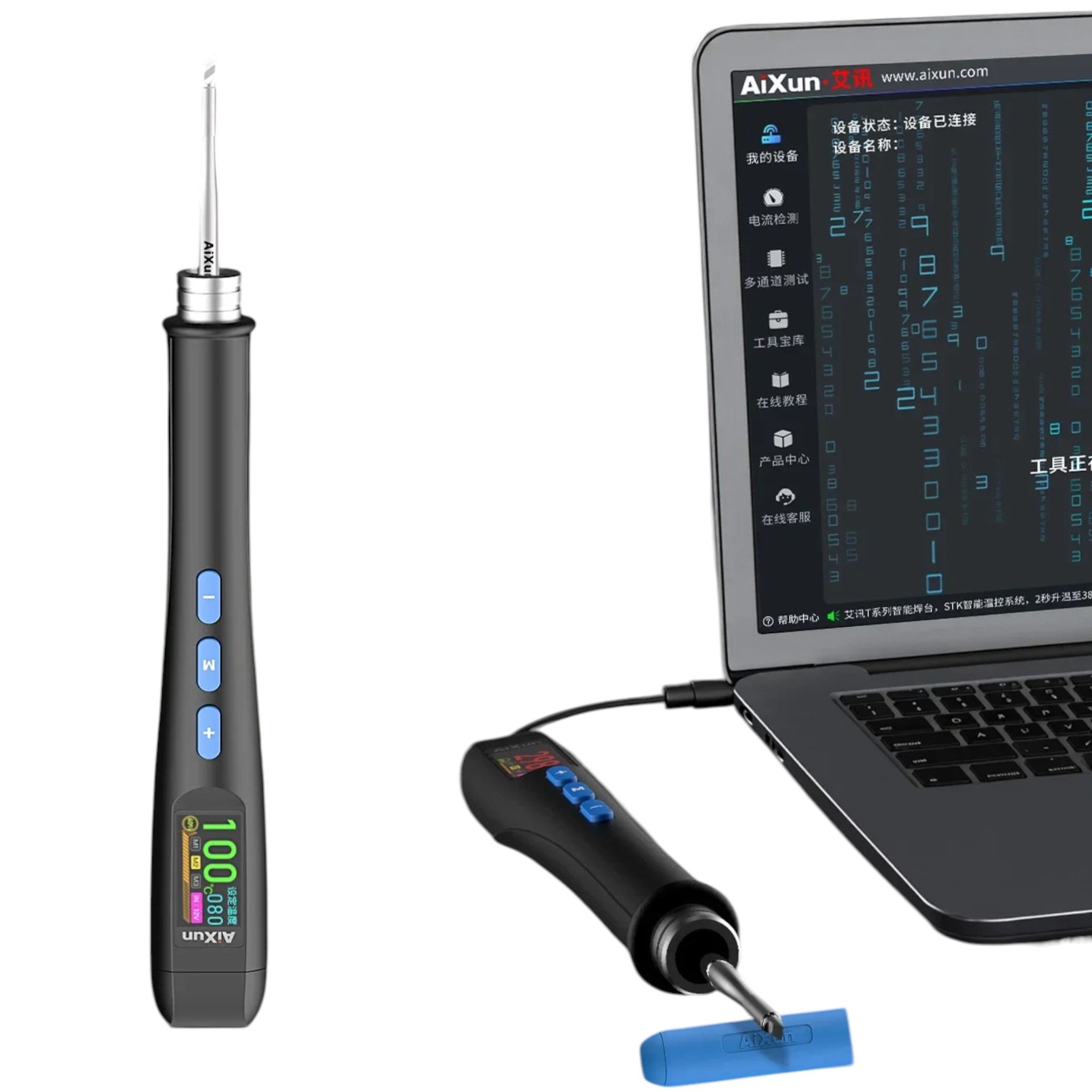 Stație de lipit AiXun Mini Smart LCD USB-C T208