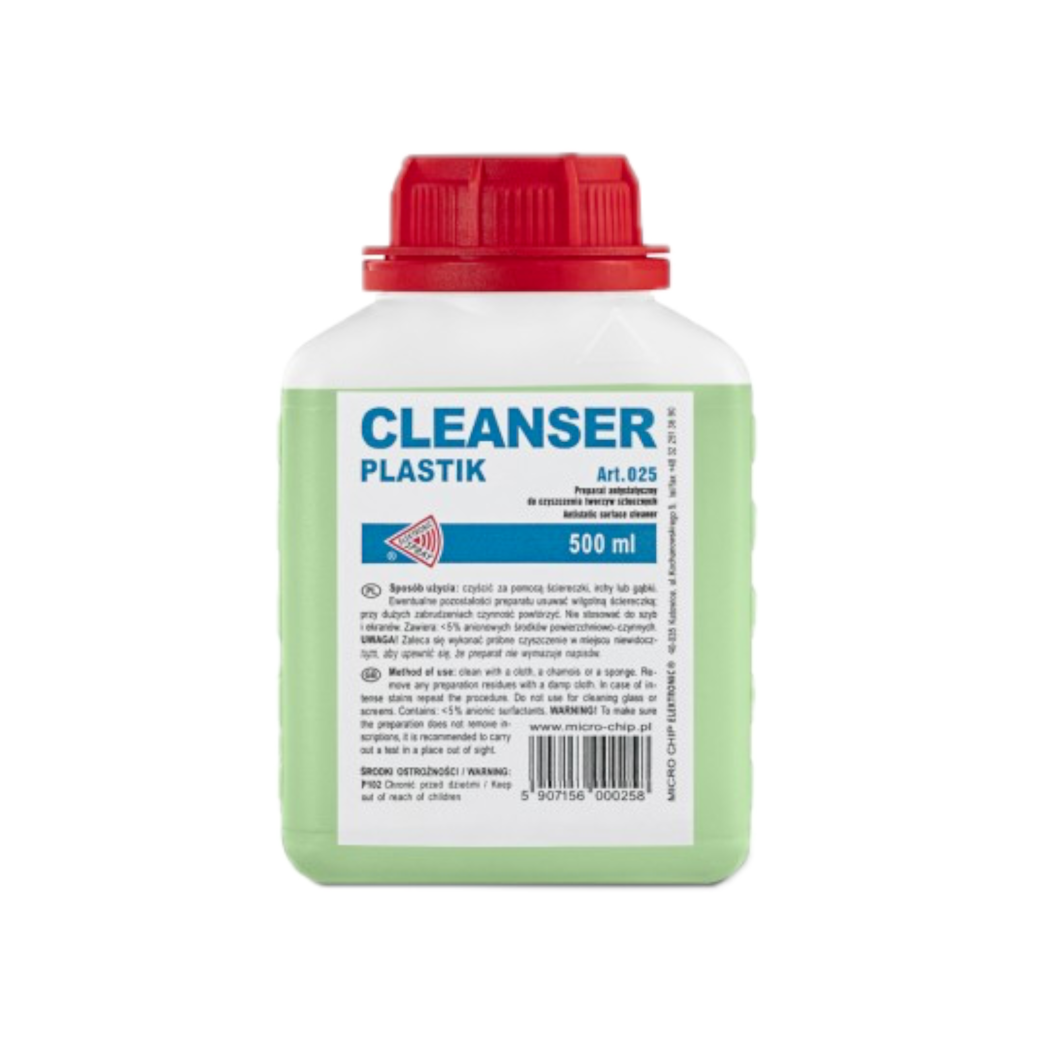 Soluție curățare suprafețe plastic MCE 500ml