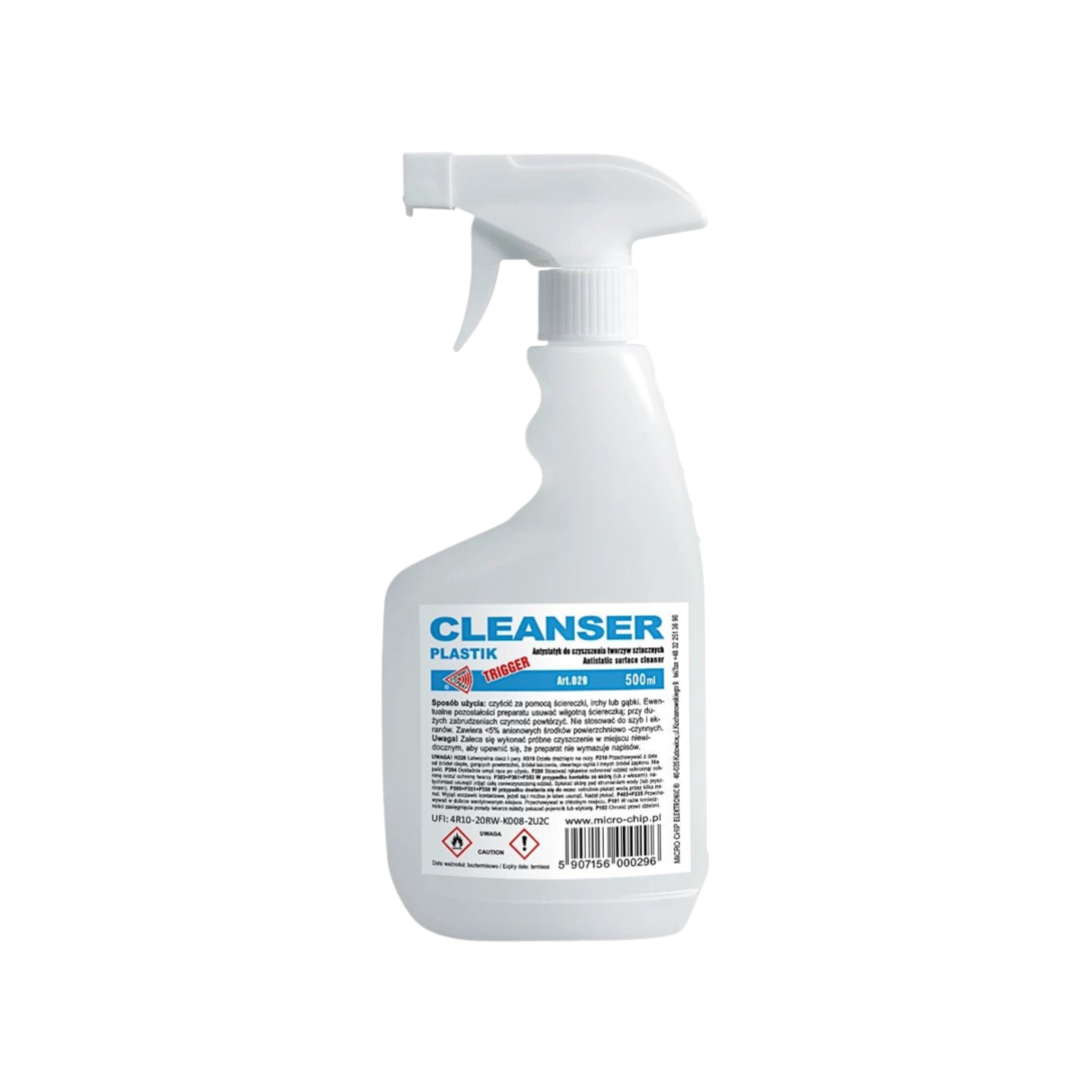 Spray lichid curatare suprafete din plastic MCE 500ml