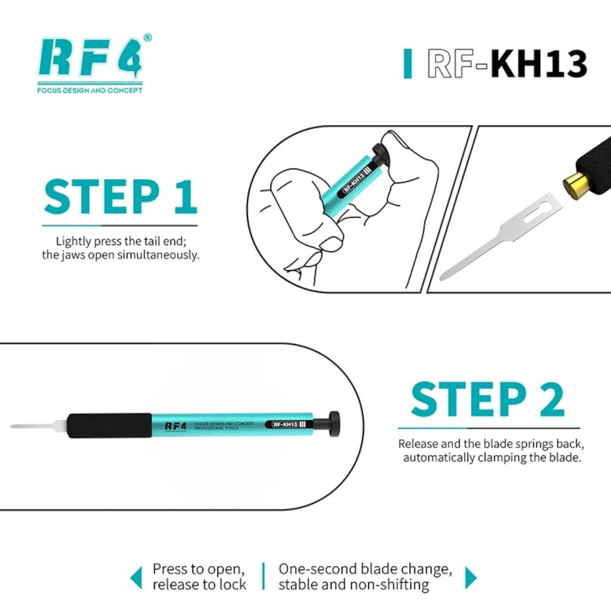 Set 4 lame de precizie RF4 RF-KH13A