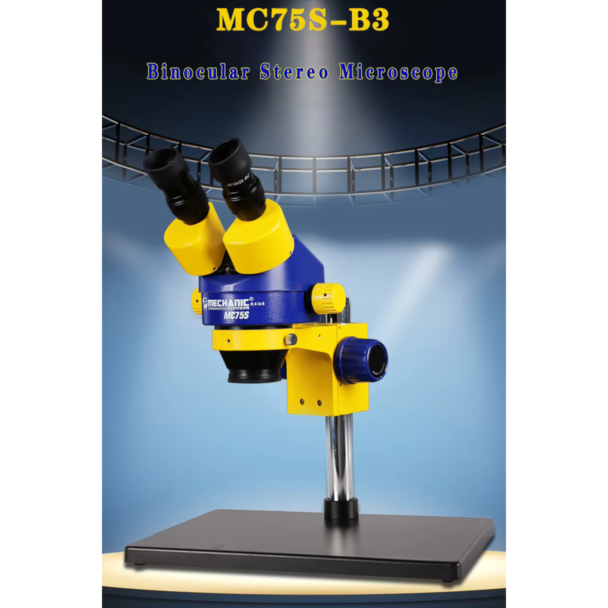 Microscop binocular stereo Mechanic MC75S-B3 7X-45X cu diagnoză