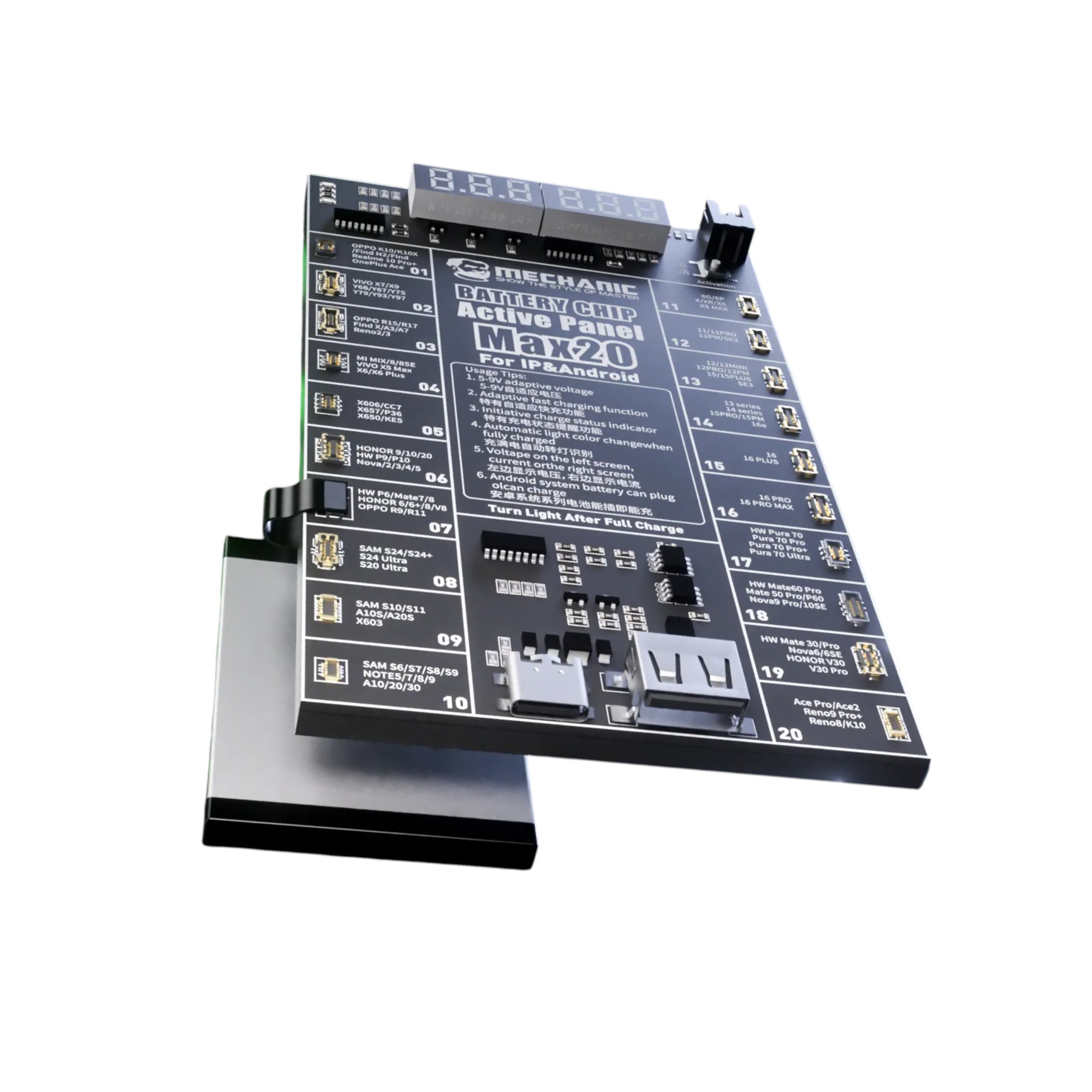 Card activare baterie MECHANIC Max 20 iPhone si Android