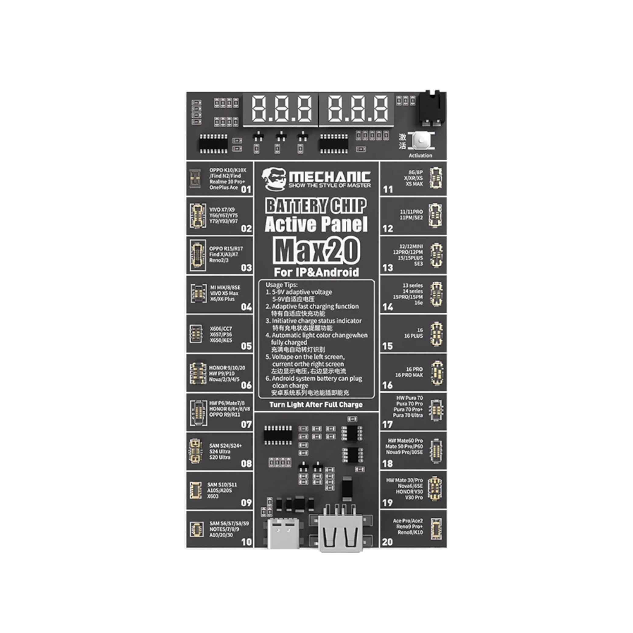 Card activare baterie MECHANIC Max 20 iPhone si Android