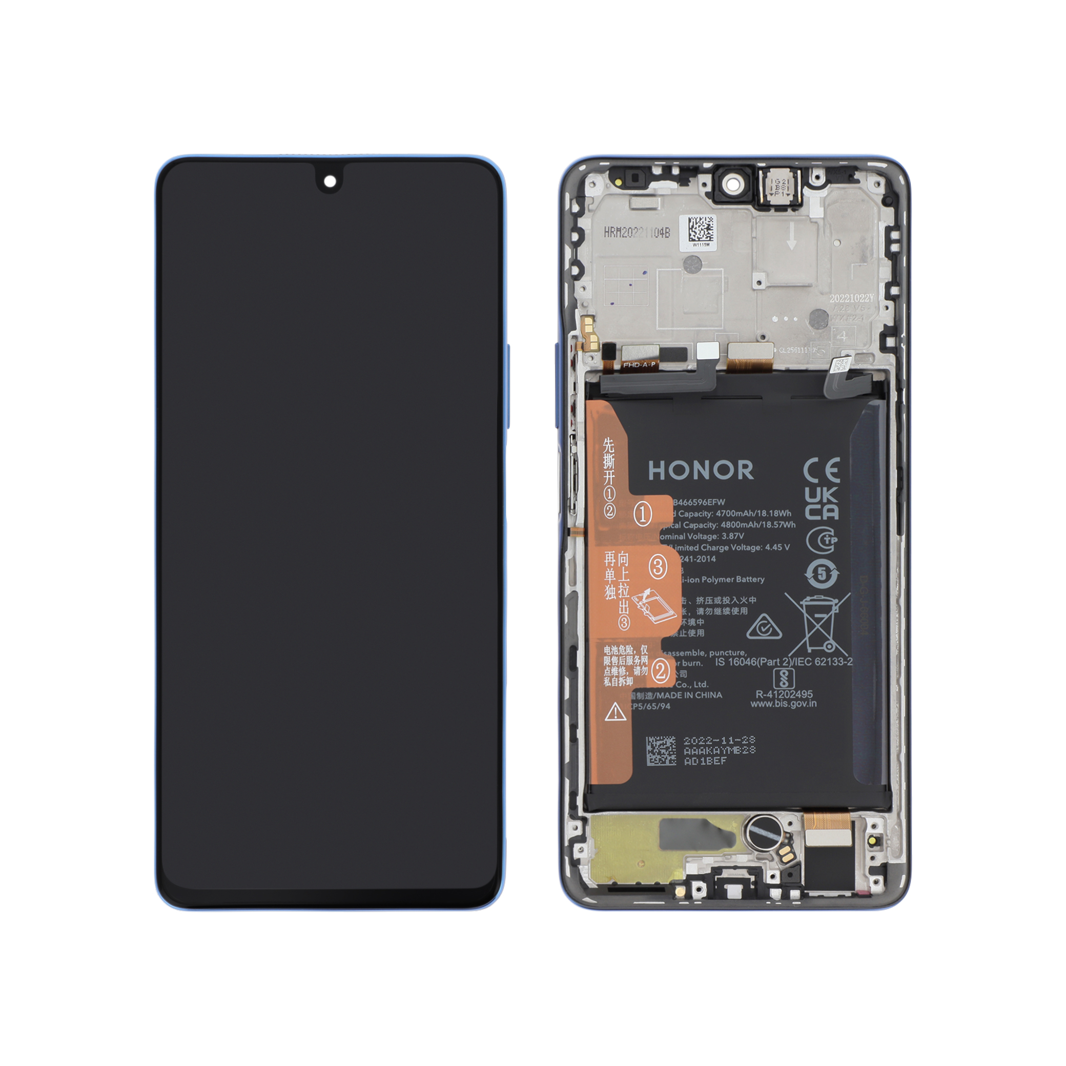 Display complet Honor Magic 4 Lite 4G Albastru Service Pack