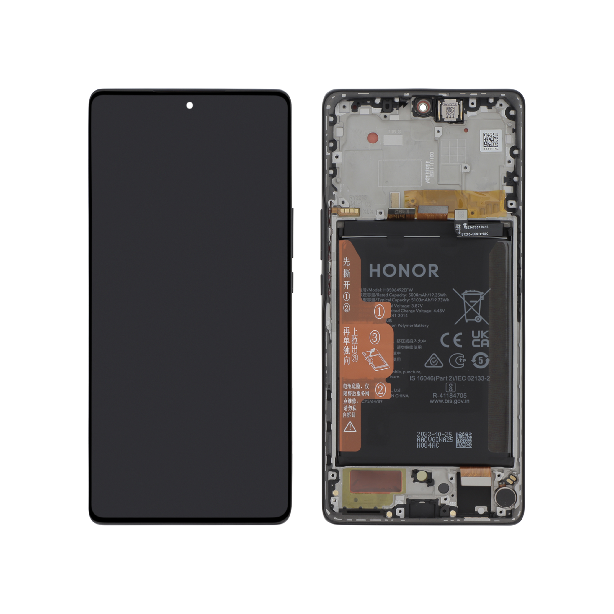 Display complet Honor Magic 5 Lite Black Service Pack
