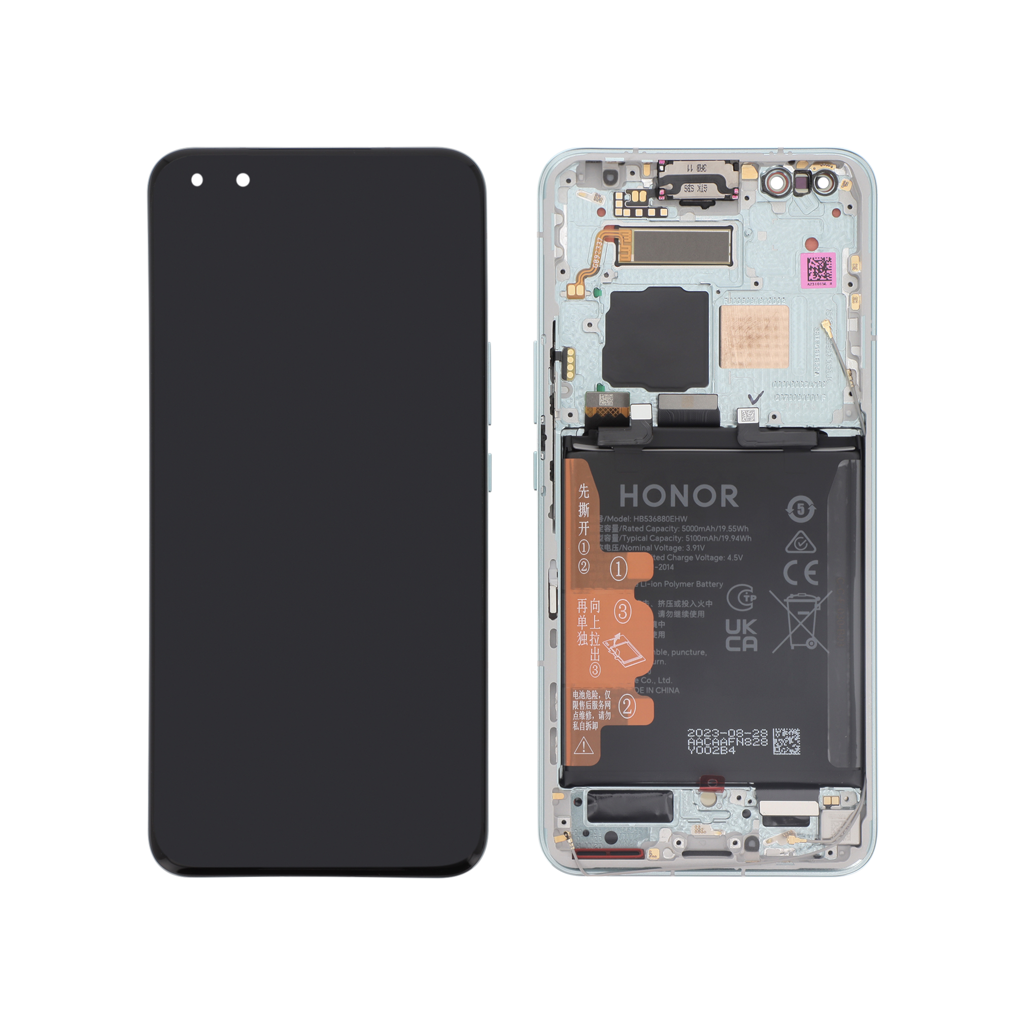 Display complet Honor Magic5 Pro Verde Service Pack