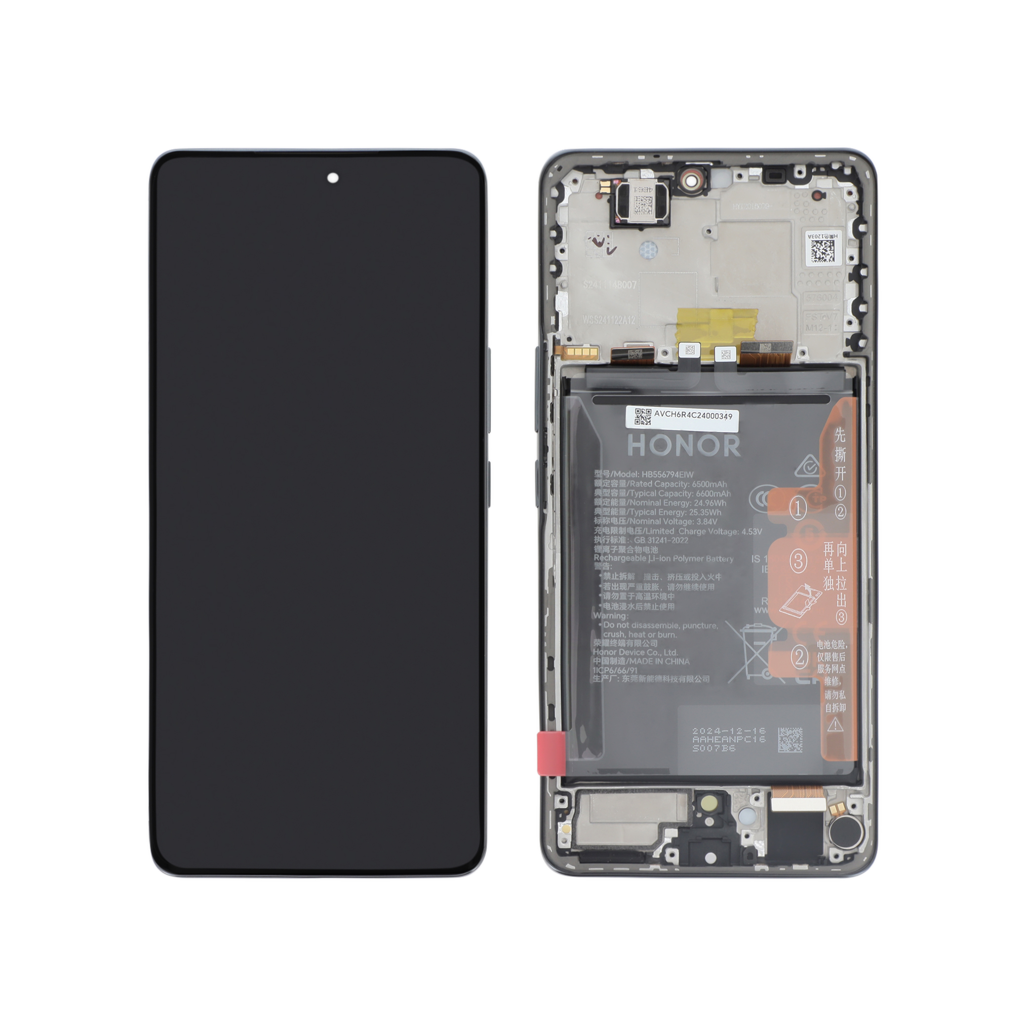 Display complet Honor Magic 7 Lite Titanium Black Service Pack