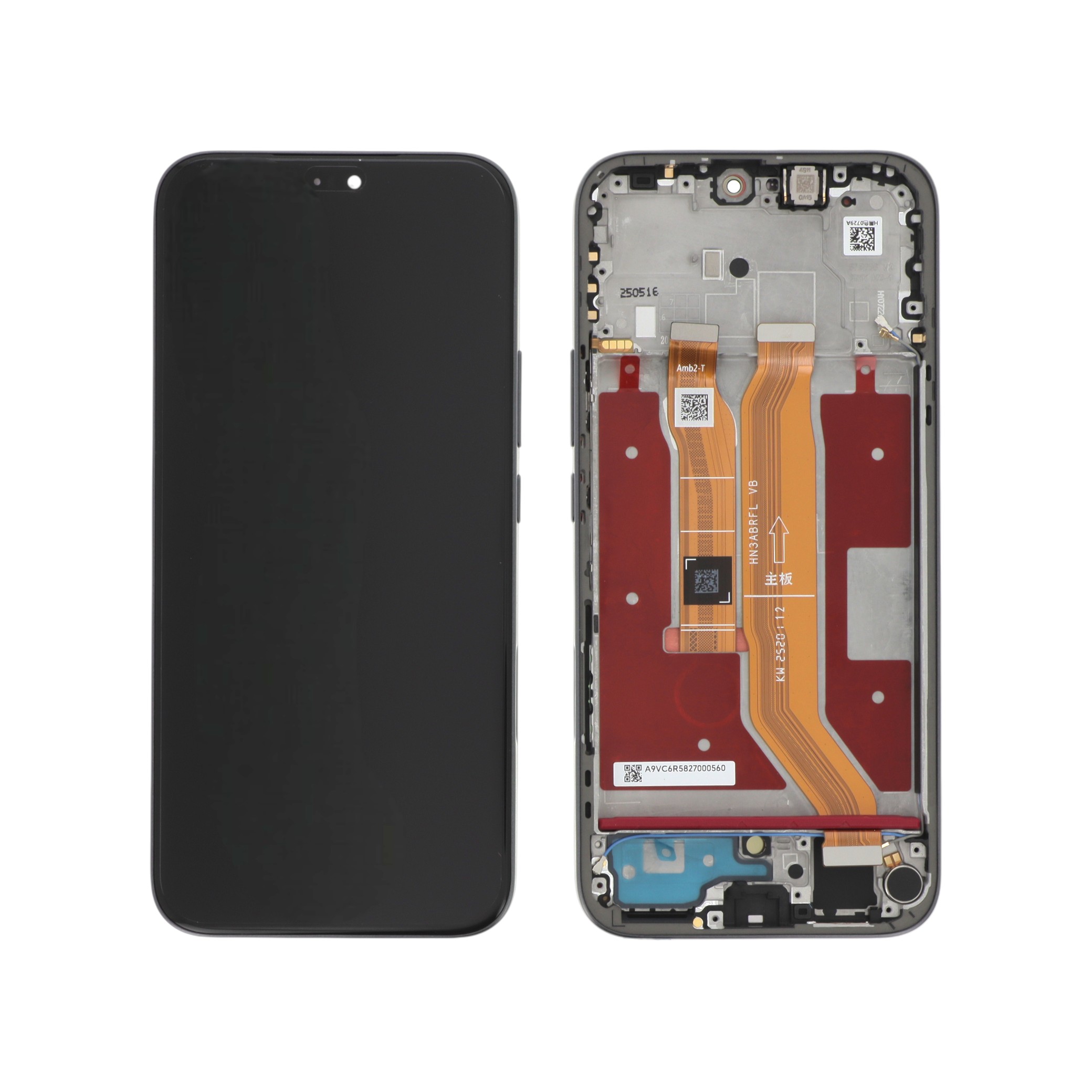 Display complet Honor 400 Lite Negru Service Pack