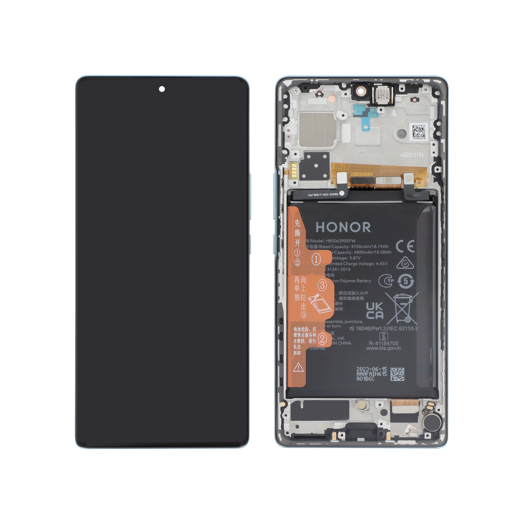 Display complet Honor 70 Emerald Green Service Pack