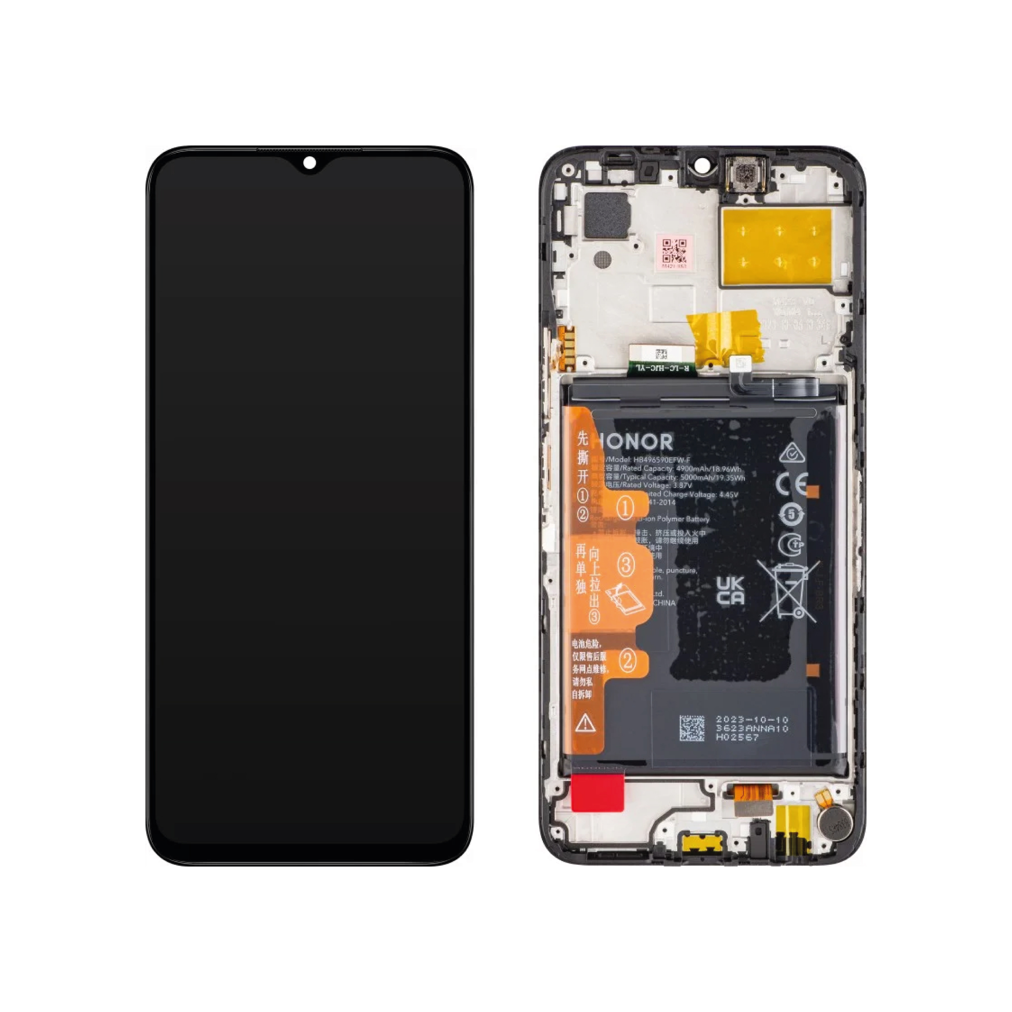 Display complet Honor 70 Lite Negru Service Pack