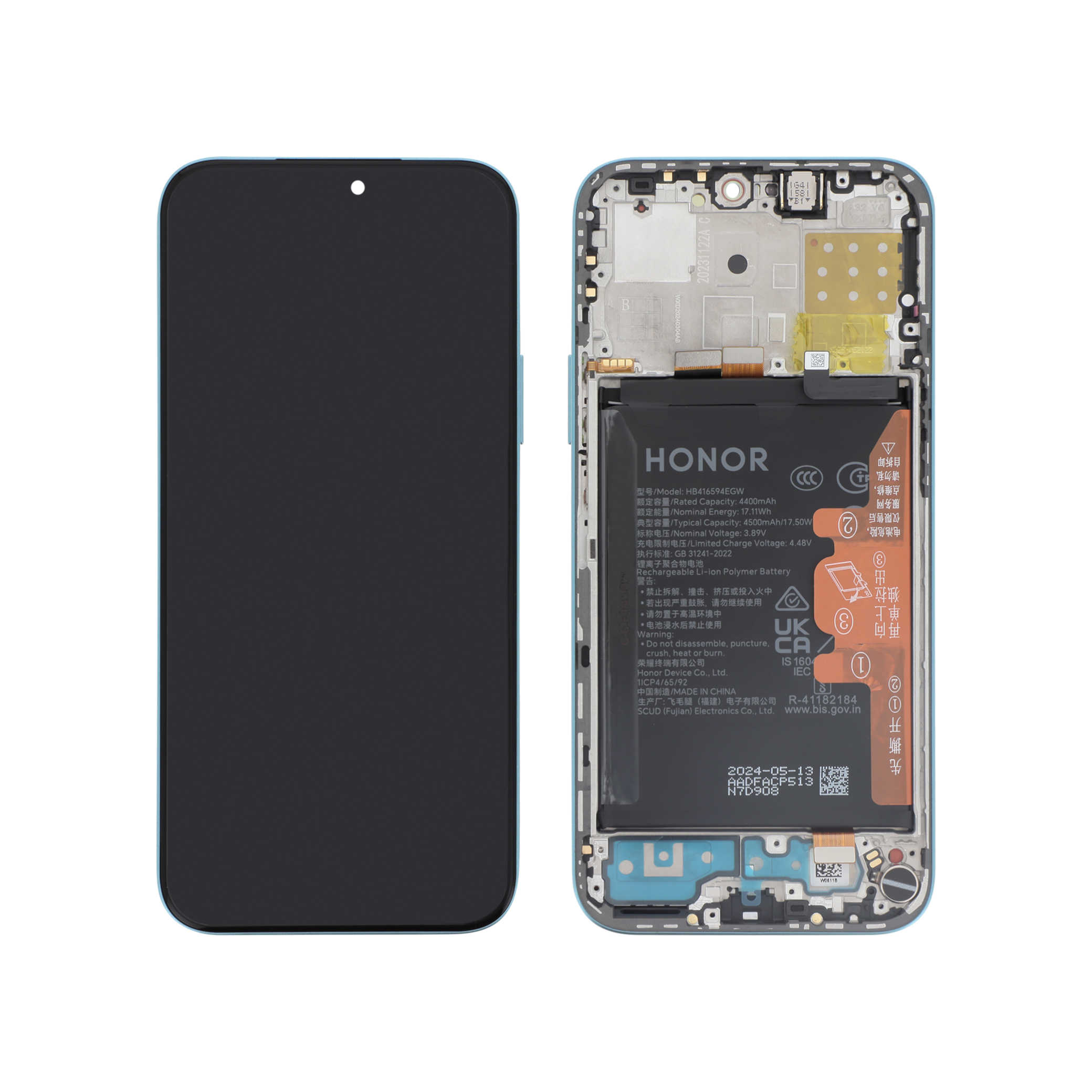 Display complet Blue Honor 200 Lite / X8B Service Pack