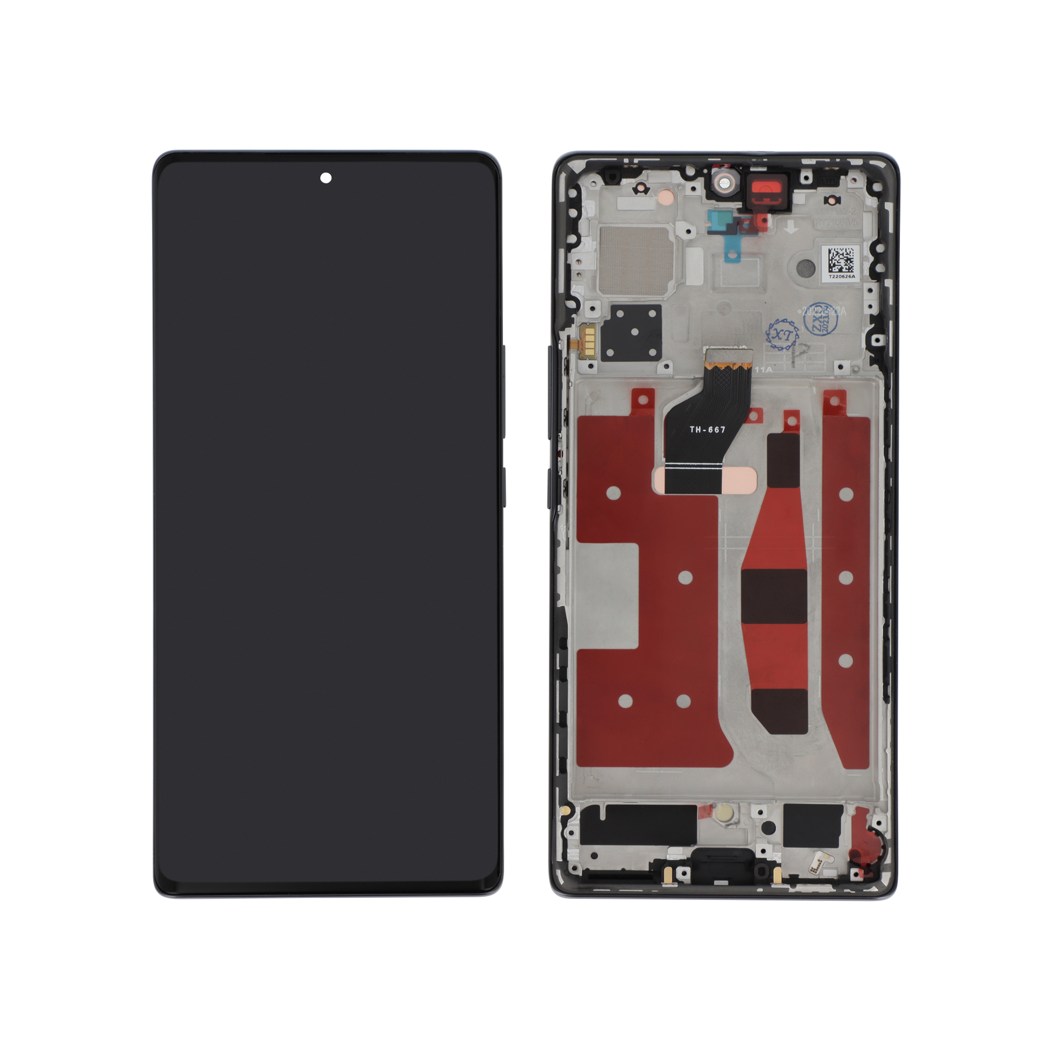 Display complet cu ramă Honor 70 Negru Compatibil