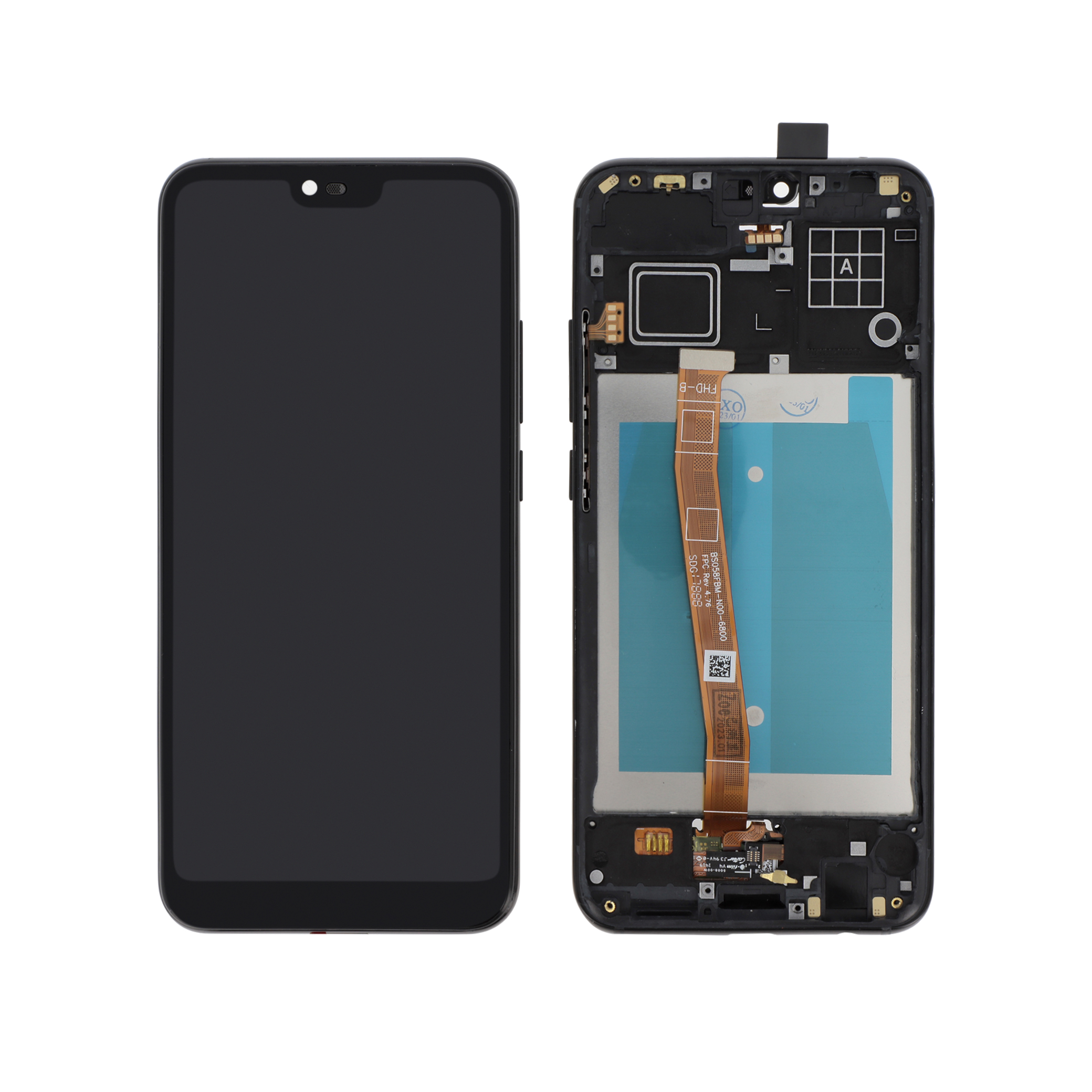 Display complet cu ramă Honor 10 Negru Compatibil