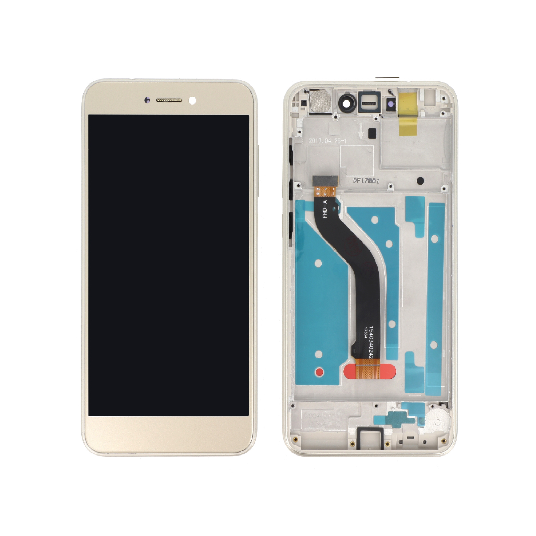 Display complet cu ramă Gold Huawei P8 Lite 2017 / Honor 8 Lite Compatibil