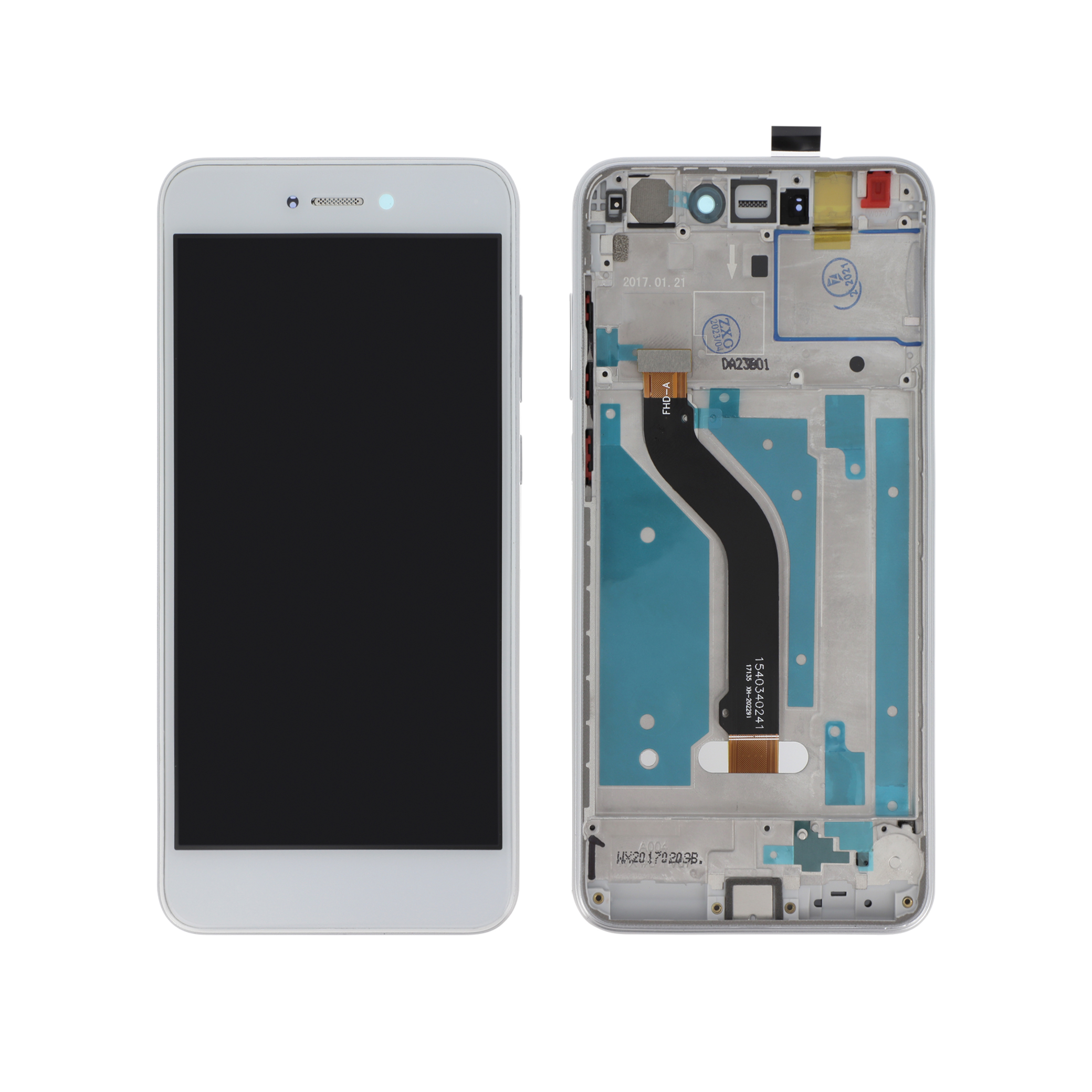 Display complet cu rama White Huawei P8 Lite 2017 / Honor 8 Lite Compatibil