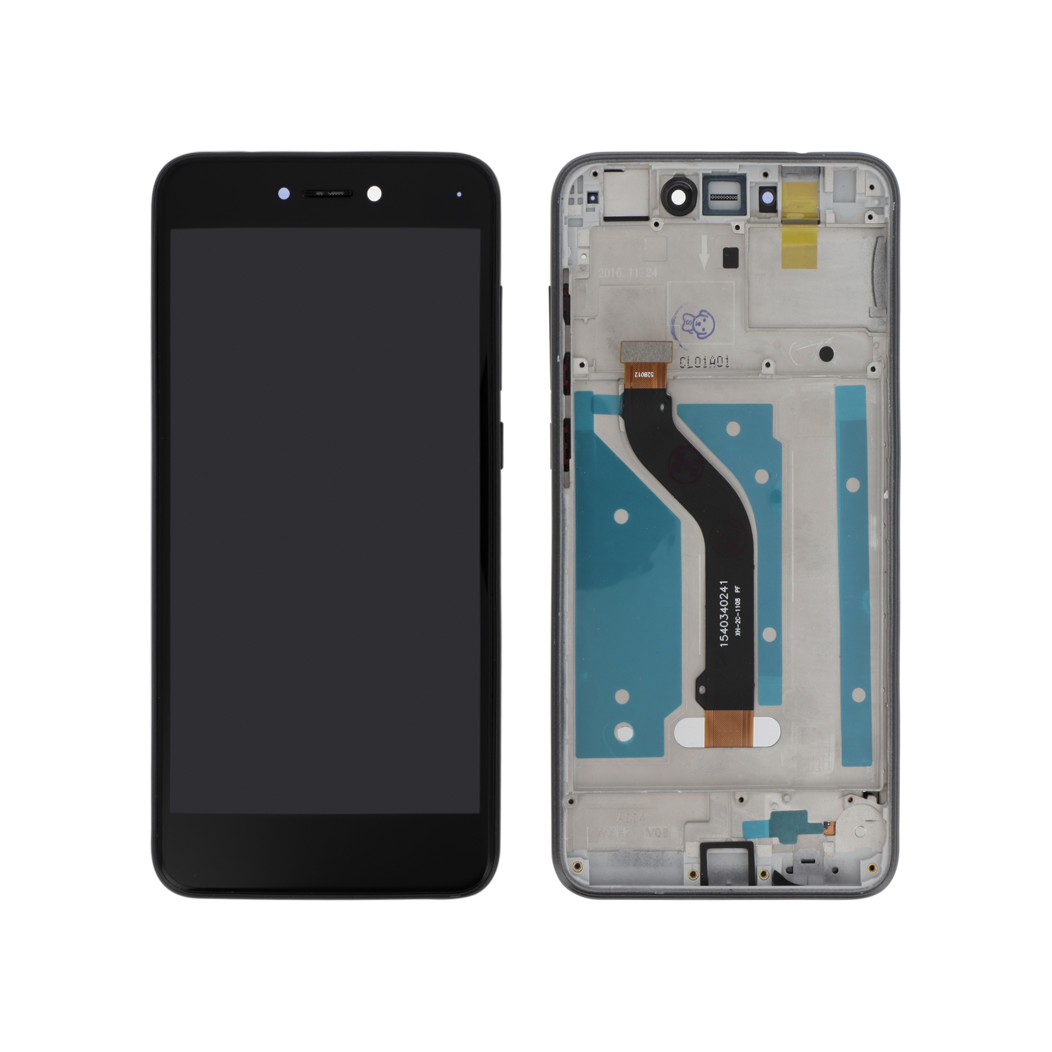 Display complet cu rama Black Huawei P8 Lite 2017 / Honor 8 Lite, Compatibil