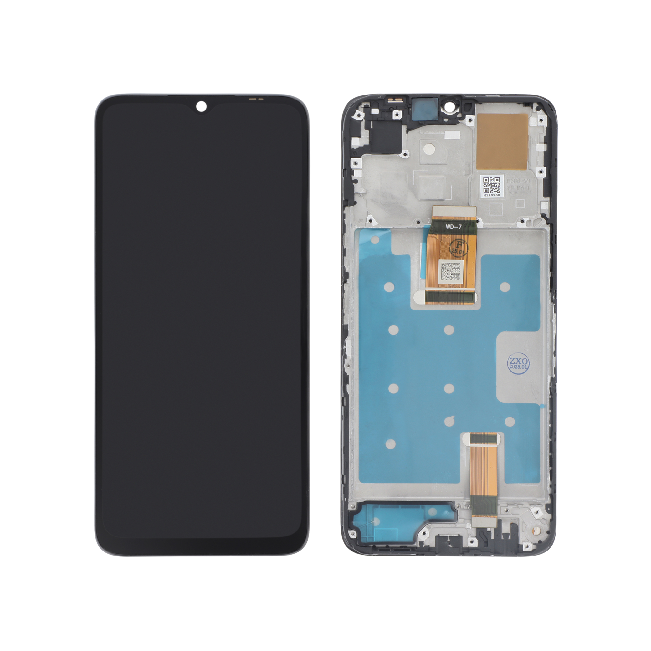 Display complet cu rama Honor X6a Negru Compatibil