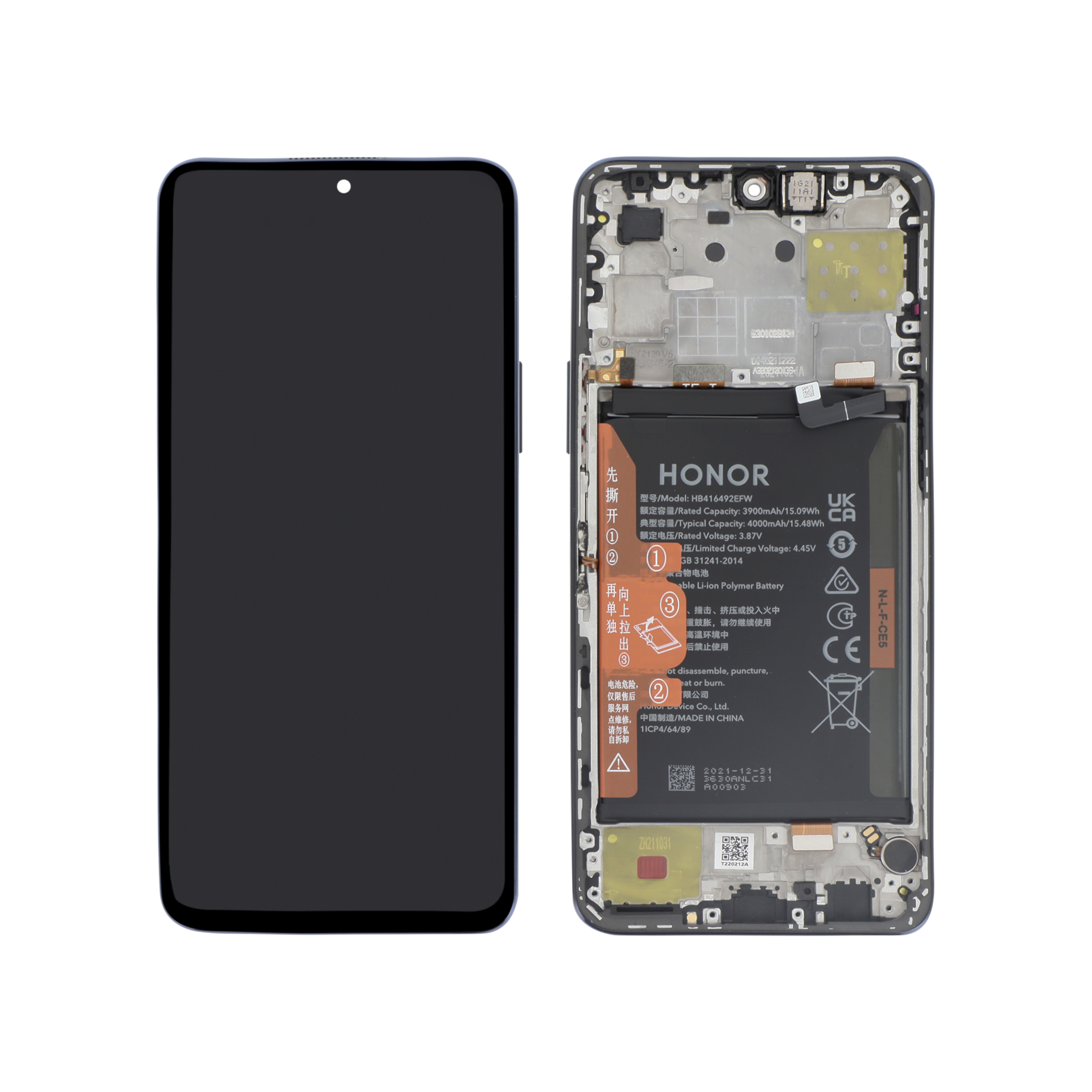 Display Assembly Honor X8 4G Blue Ocean Service Pack