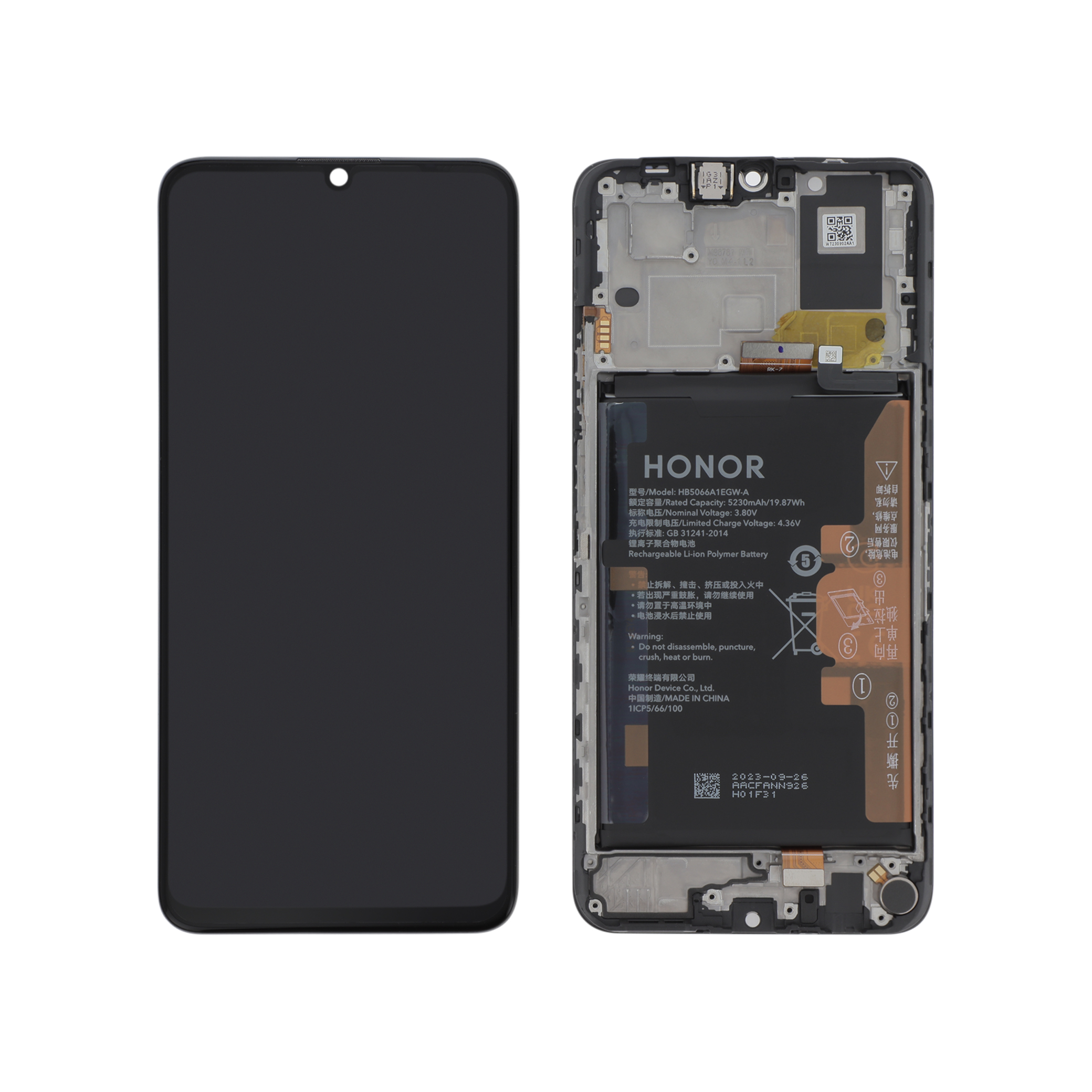 Display Assembly Honor X7a Black Service Pack