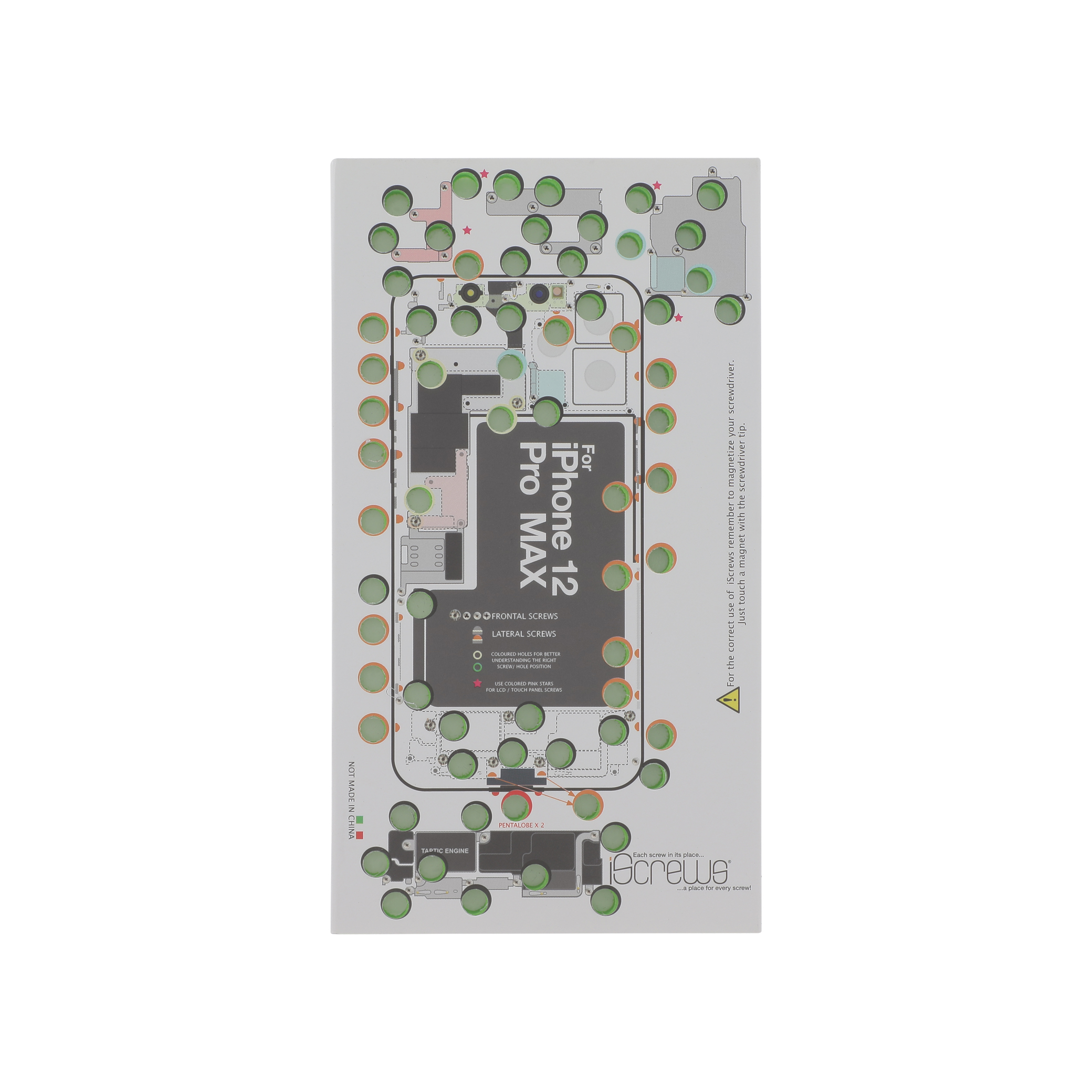 Card organizare suruburi iPhone 12 Pro Max