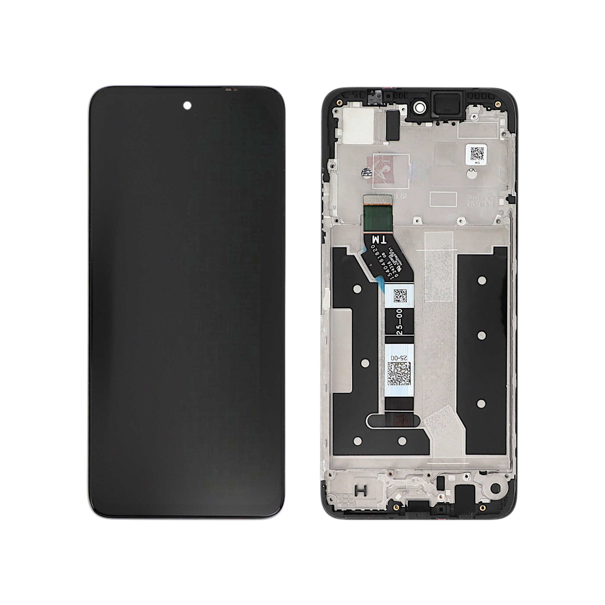 Display complet cu ramă Motorola Moto G35 5G Negru Reconditionat