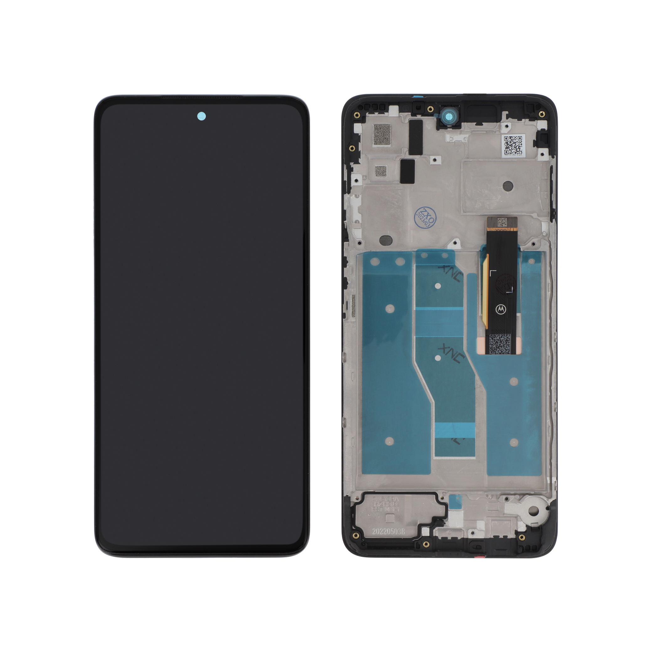 Display complet cu ramă Reconditionat Black Moto G82 5G