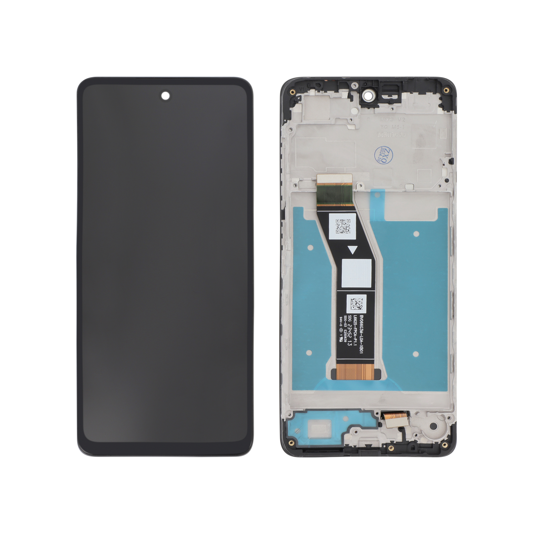 Display complet cu ramă Motorola Moto G04 / G04s Black Reconditionat