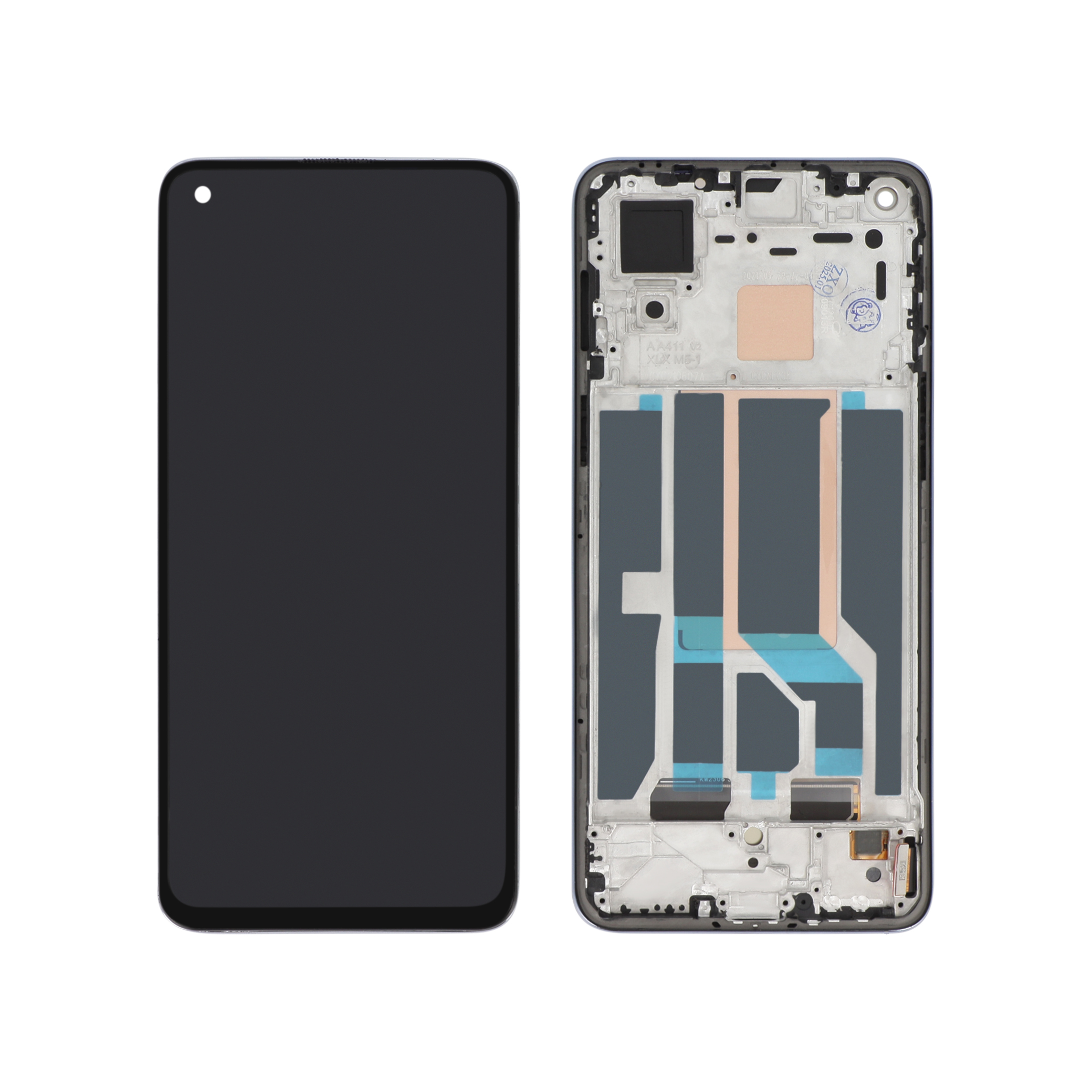 Display complet cu ramă Black OnePlus Nord 2 5G Reconditionat