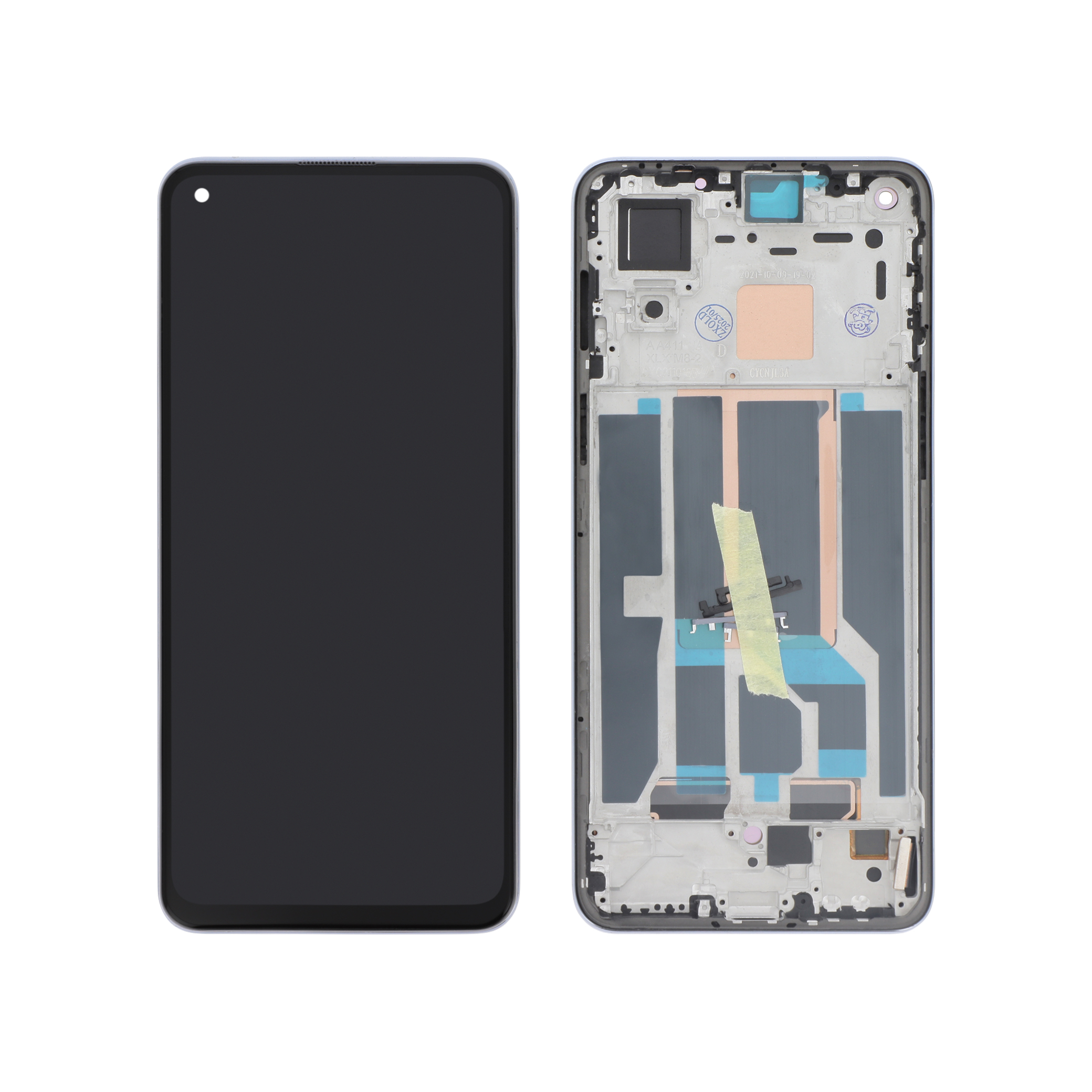 Display complet OLED cu ramă Black OnePlus Nord 2 5G / Nord 2T